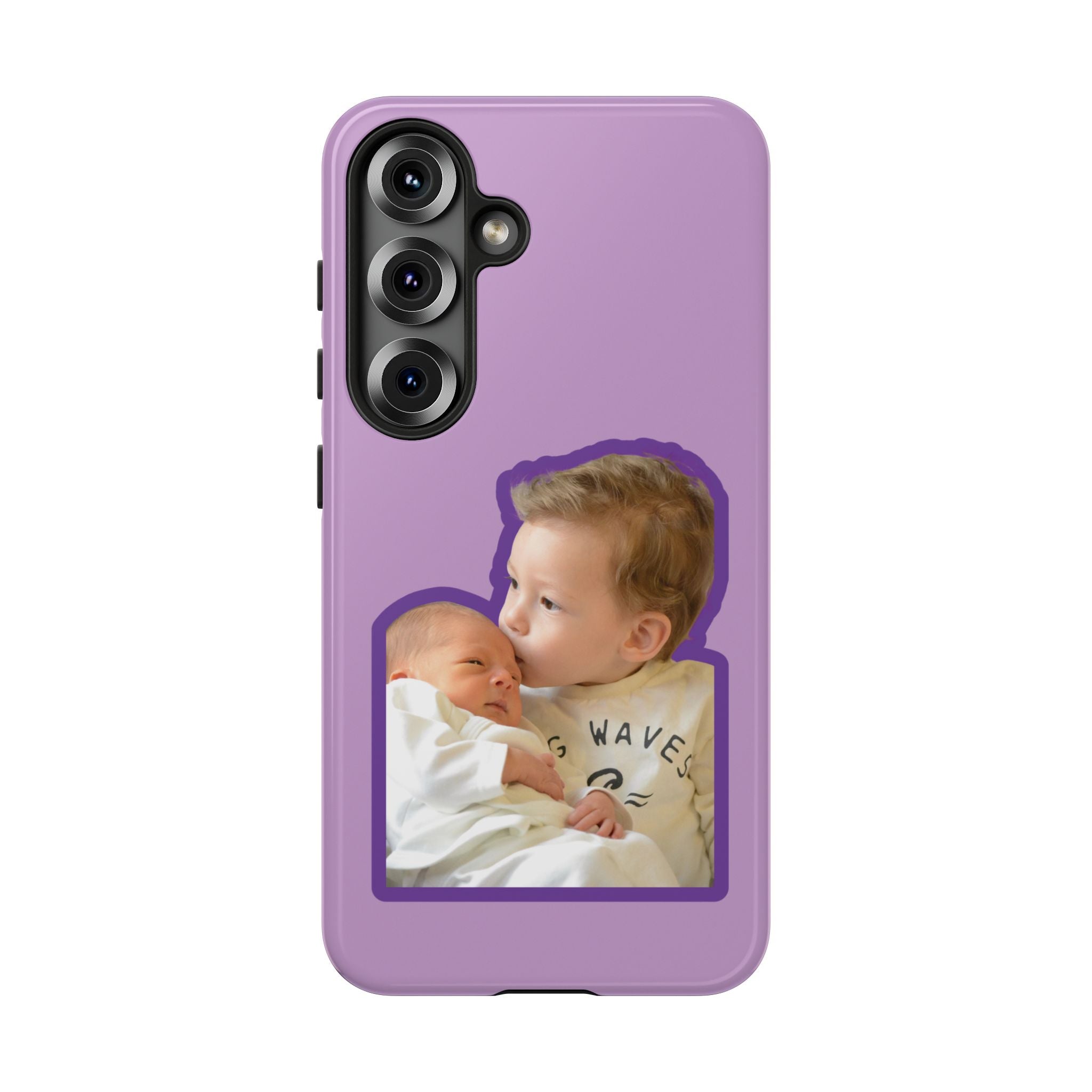 PURPLE CARTOON – Personalisierte Foto Handyhülle mit Dual-Layer-Schutz