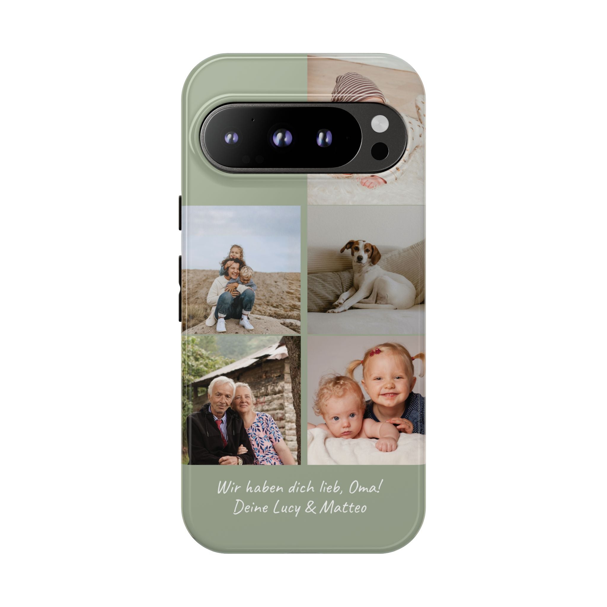 SALBEI PHOTO COLLAGE – Personalisierte Foto Handyhülle mit Dual-Layer-Schutz