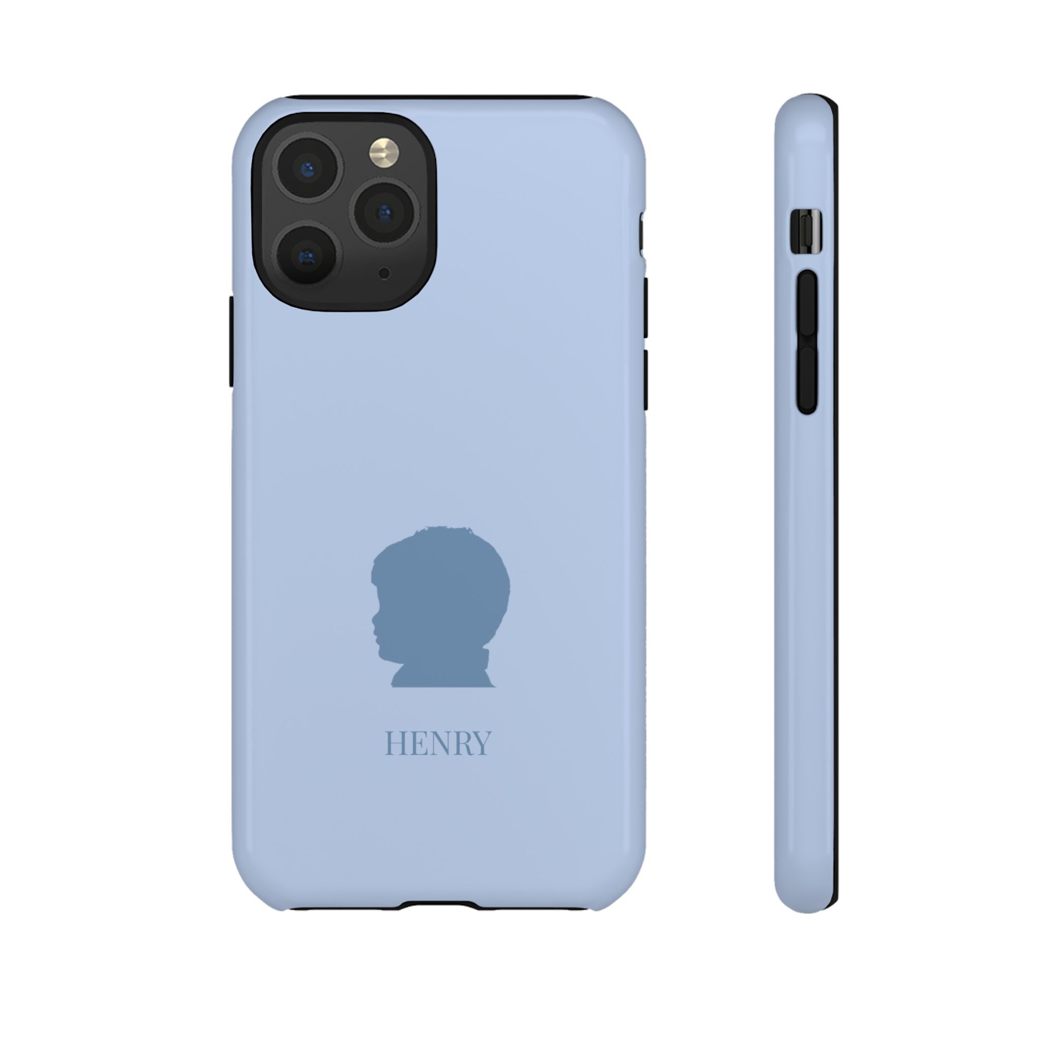 SILHOUETTE BLUE – Personalisierte Handyhülle mit Dual-Layer-Schutz