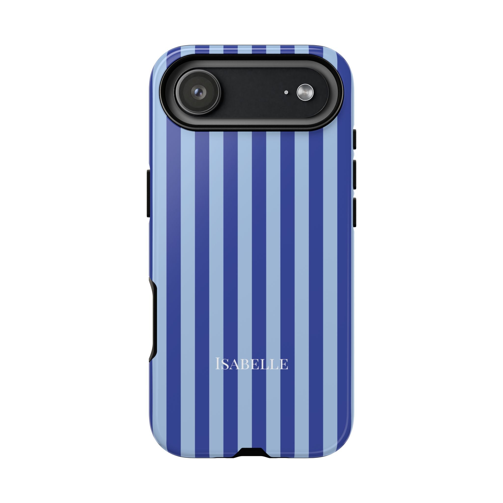 OCEAN BLUE STRIPES – Personalisierte Handyhülle mit Dual-Layer-Schutz