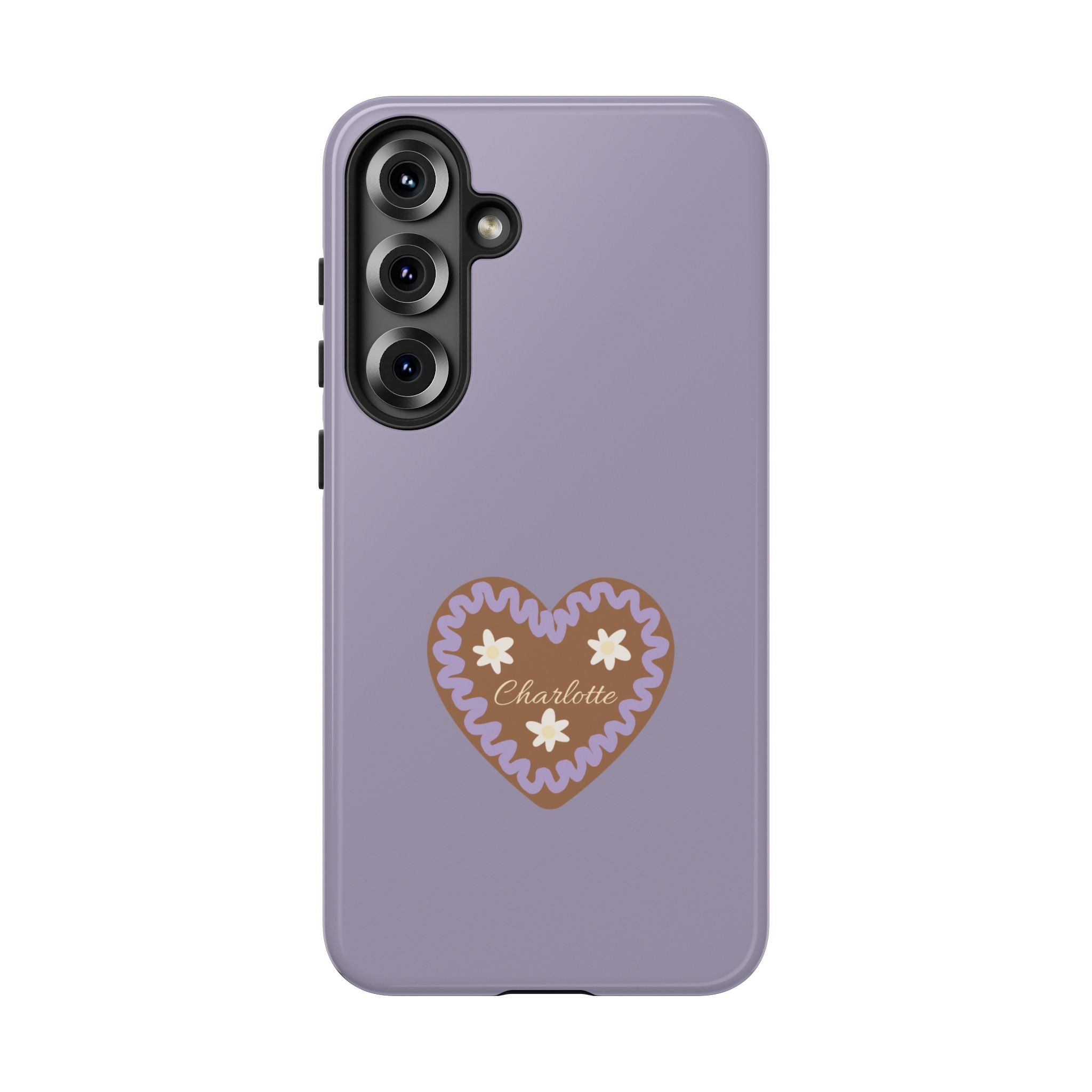 WIESNHERZ LAVENDEL – Personalisierte Handyhülle mit Dual-Layer-Schutz