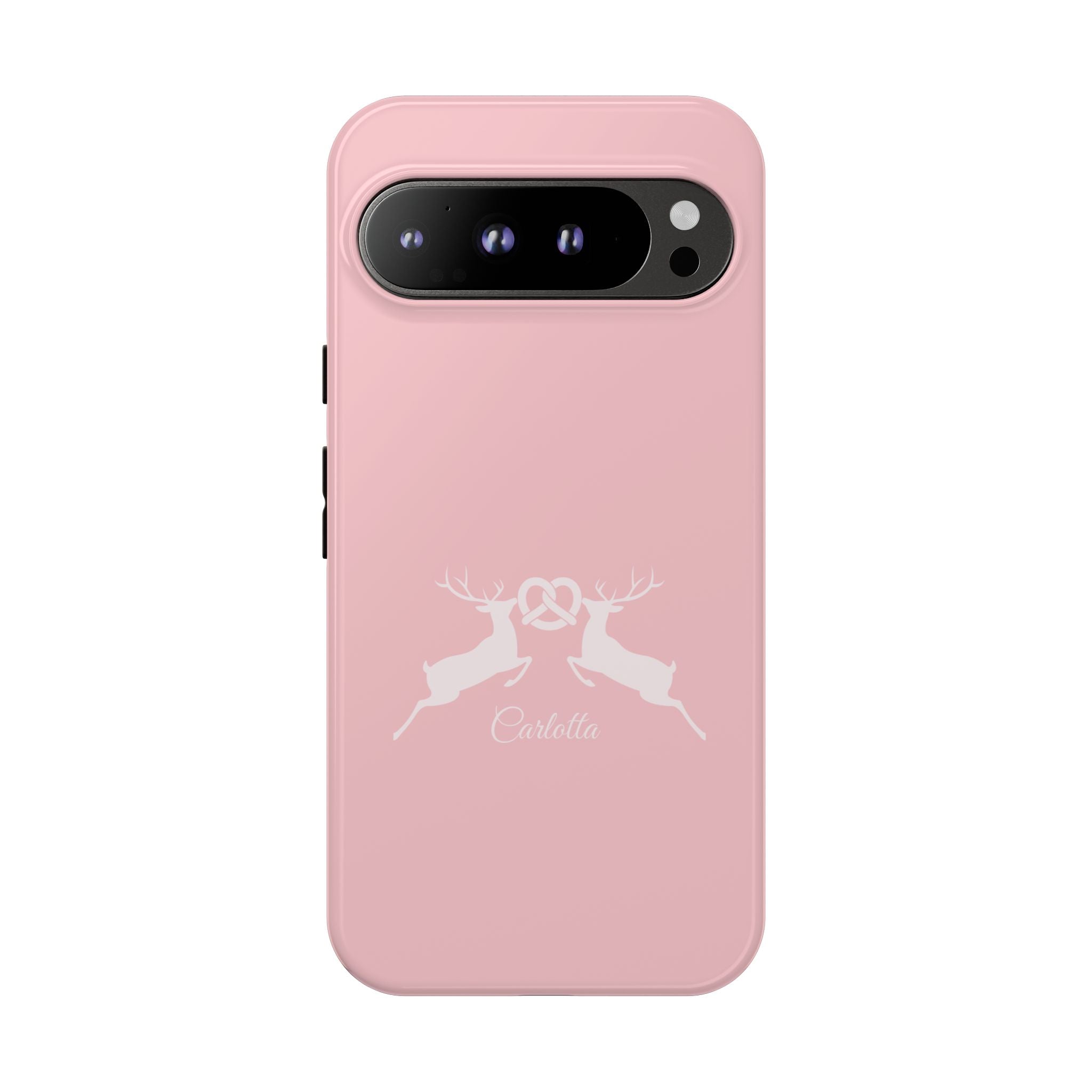 HIRSCH ROSE – Personalisierte Handyhülle mit Dual-Layer-Schutz
