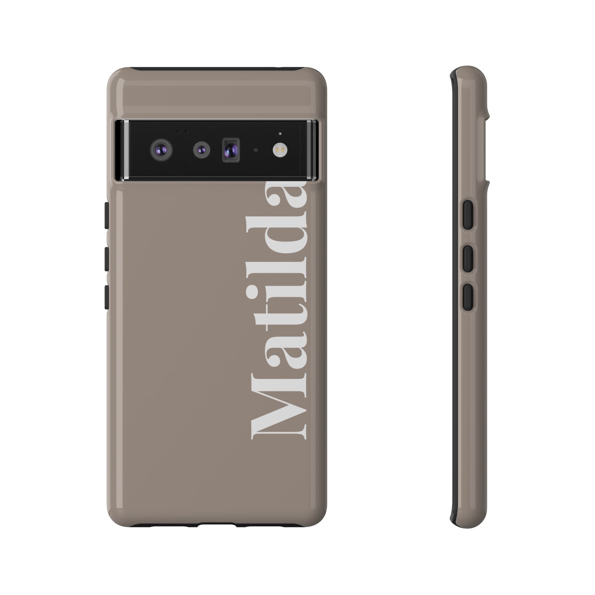 MOCCA BOLD NAME – Personalisierte Handyhülle mit Dual-Layer-Schutz