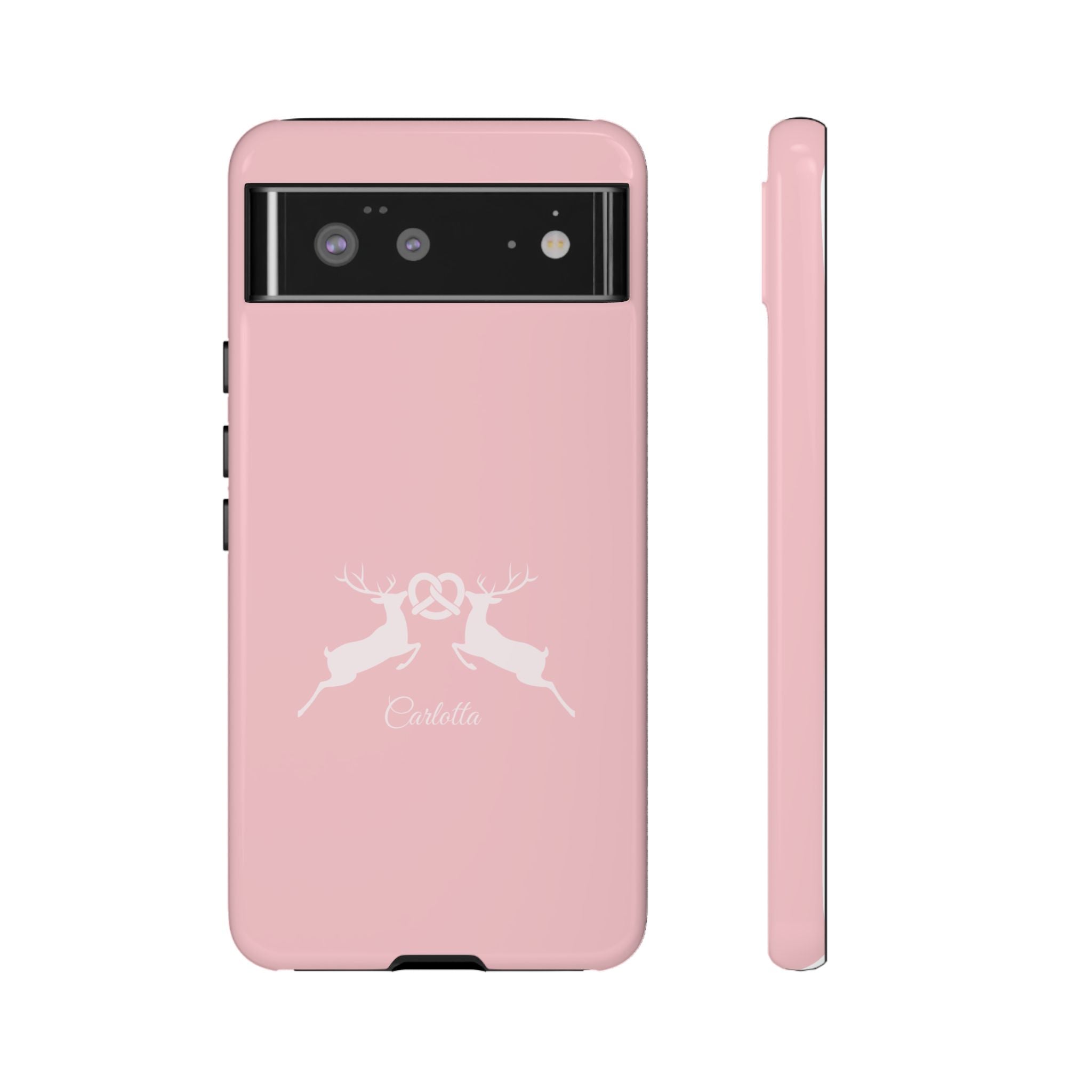 HIRSCH ROSE – Personalisierte Handyhülle mit Dual-Layer-Schutz