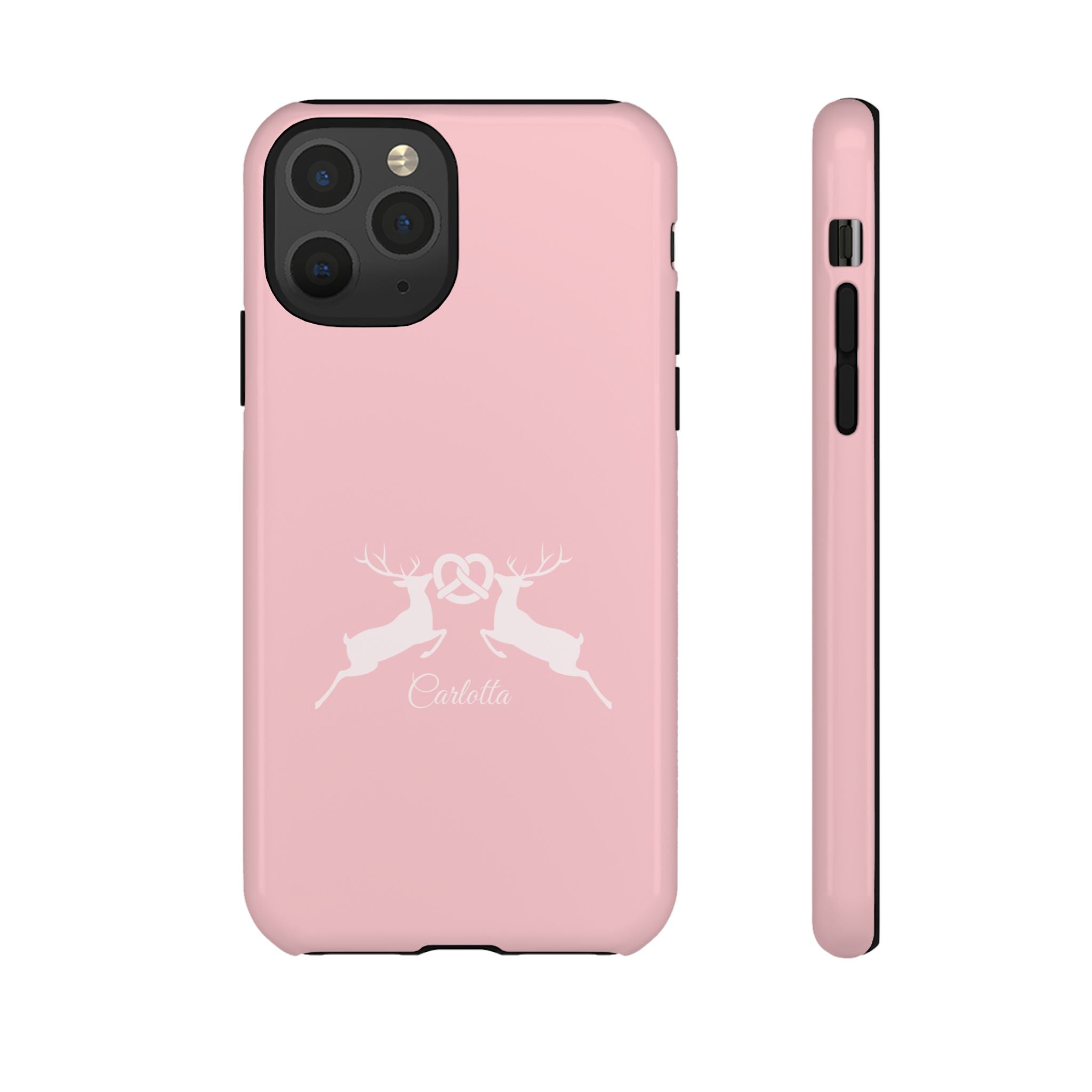 HIRSCH ROSE – Personalisierte Handyhülle mit Dual-Layer-Schutz