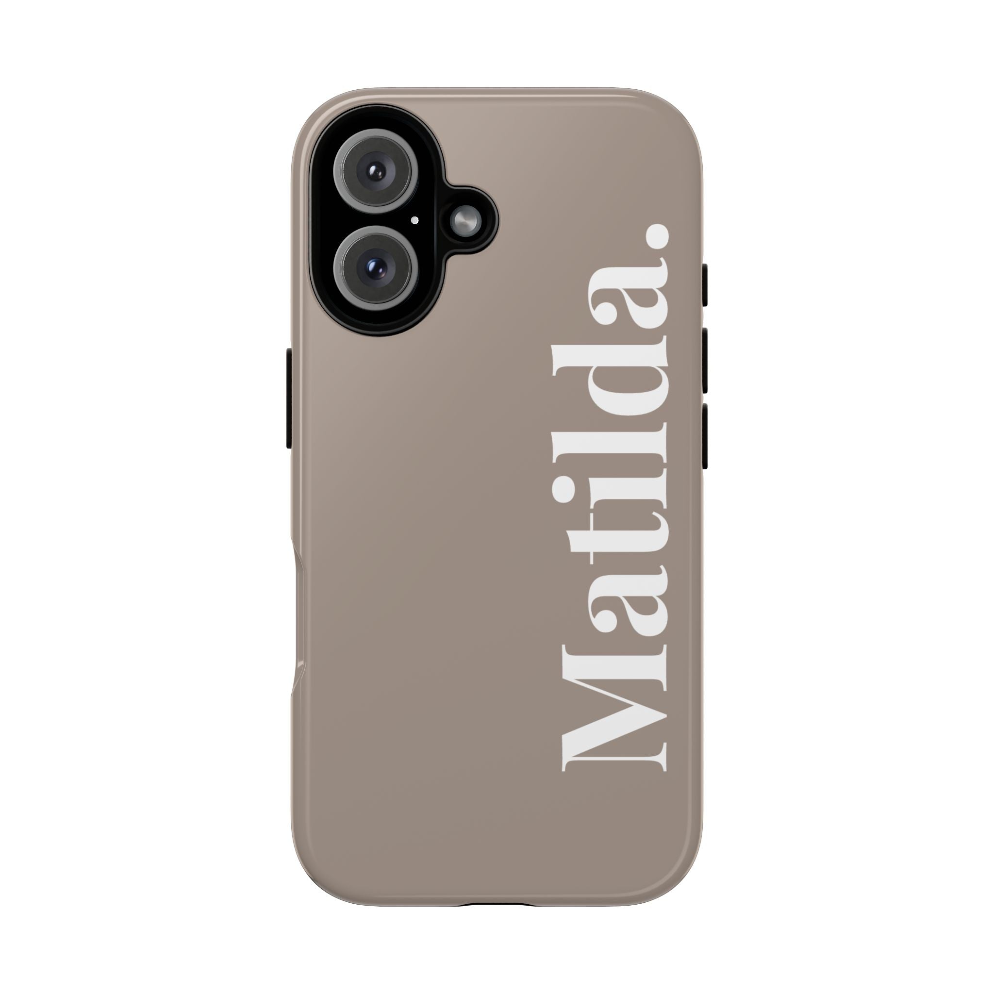 MOCCA BOLD NAME – Personalisierte Handyhülle mit Dual-Layer-Schutz