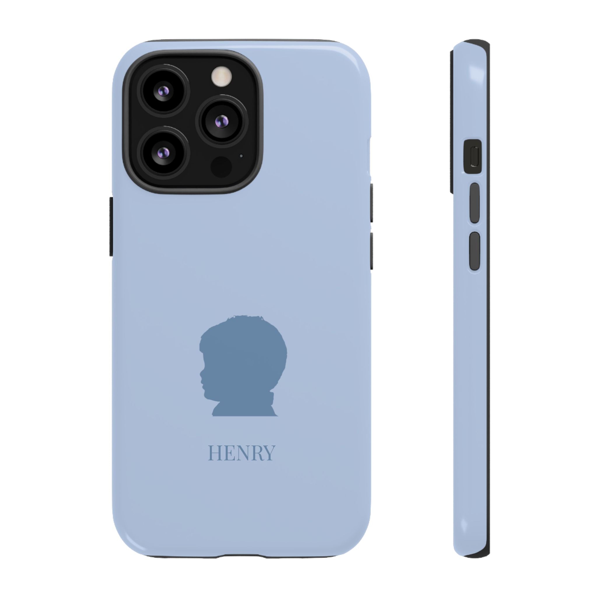 SILHOUETTE BLUE – Personalisierte Handyhülle mit Dual-Layer-Schutz
