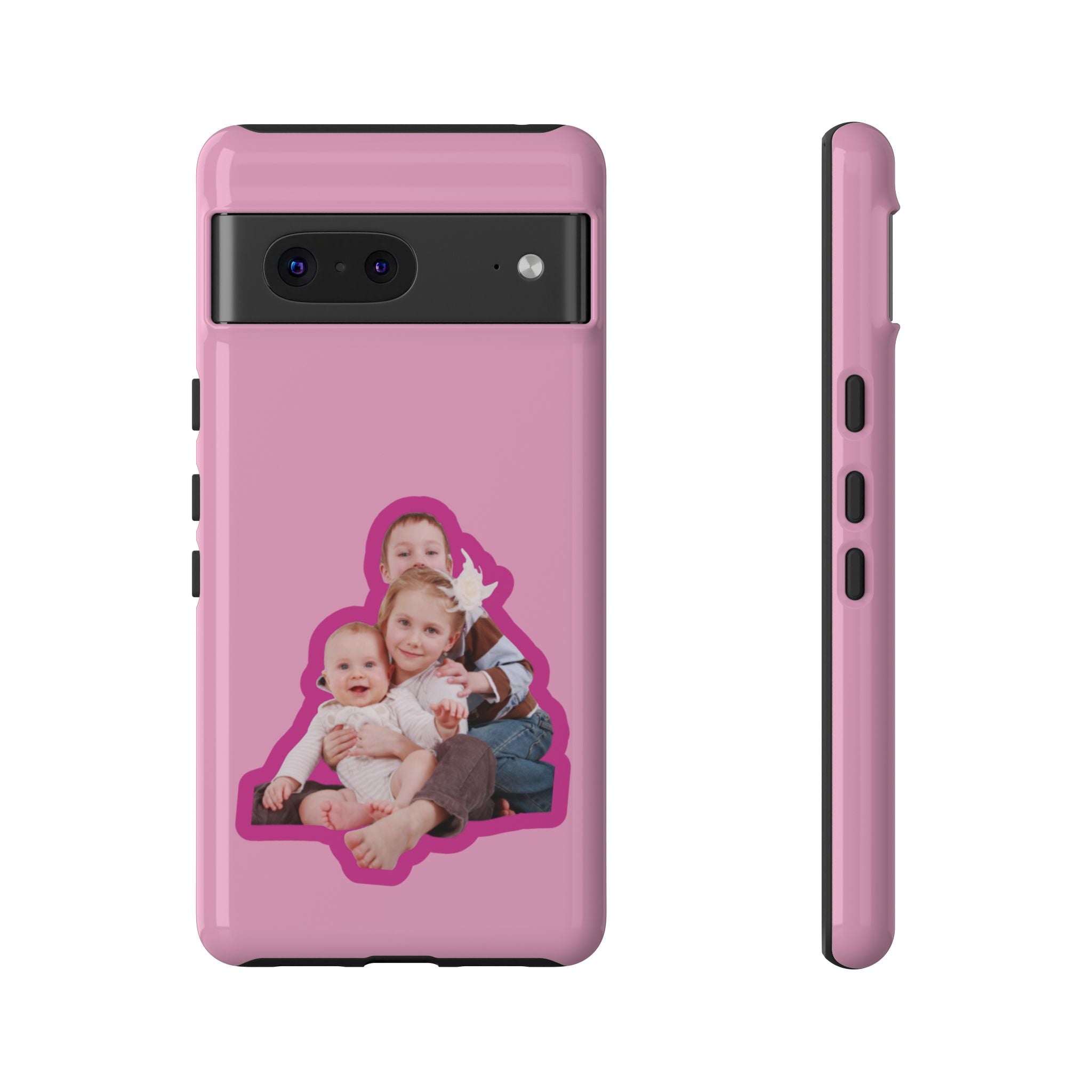 PINK CARTOON – Personalisierte Foto Handyhülle mit Dual-Layer-Schutz