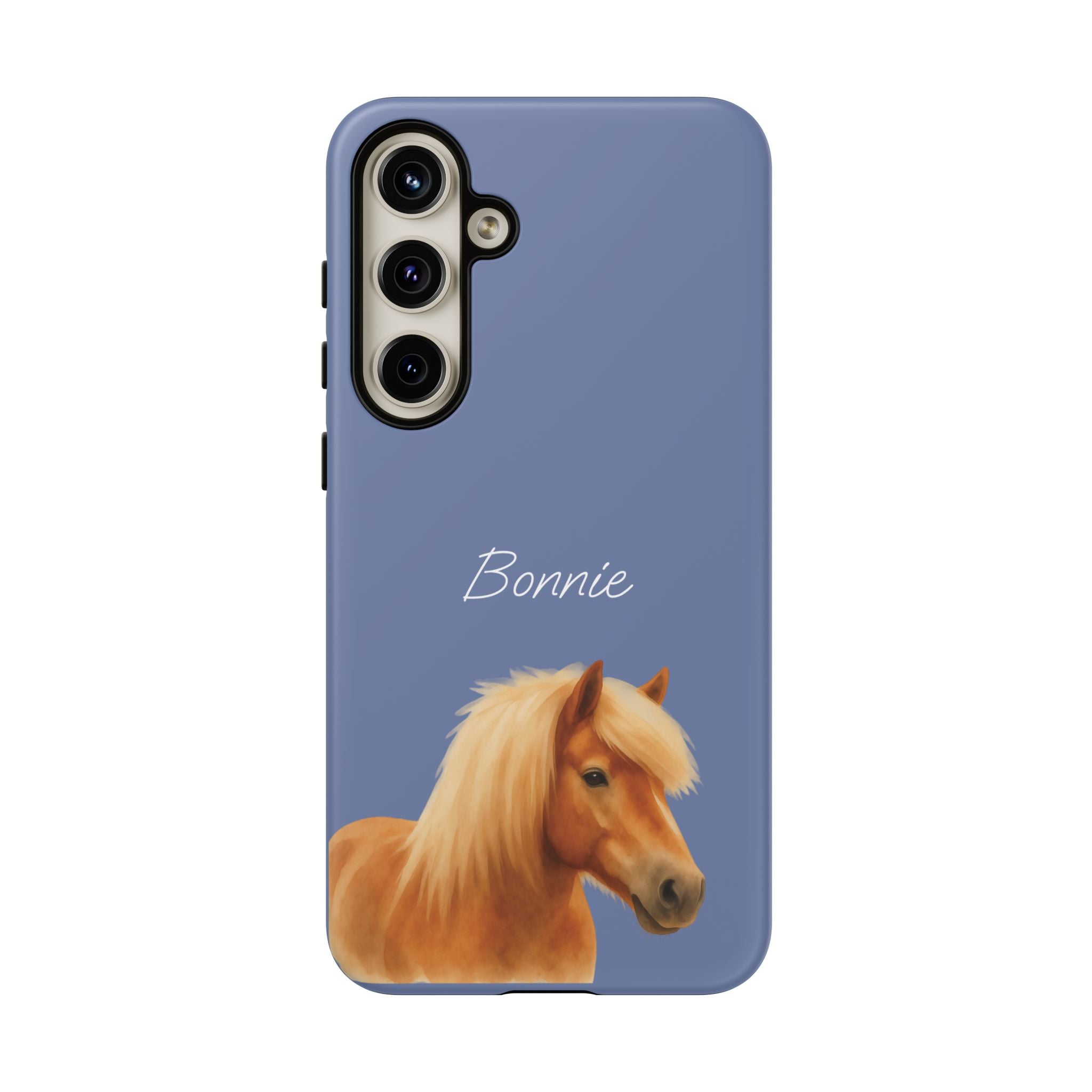 PET AQUARELL DUSTY BLUE – Personalisierte Handyhülle mit Dual-Layer-Schutz