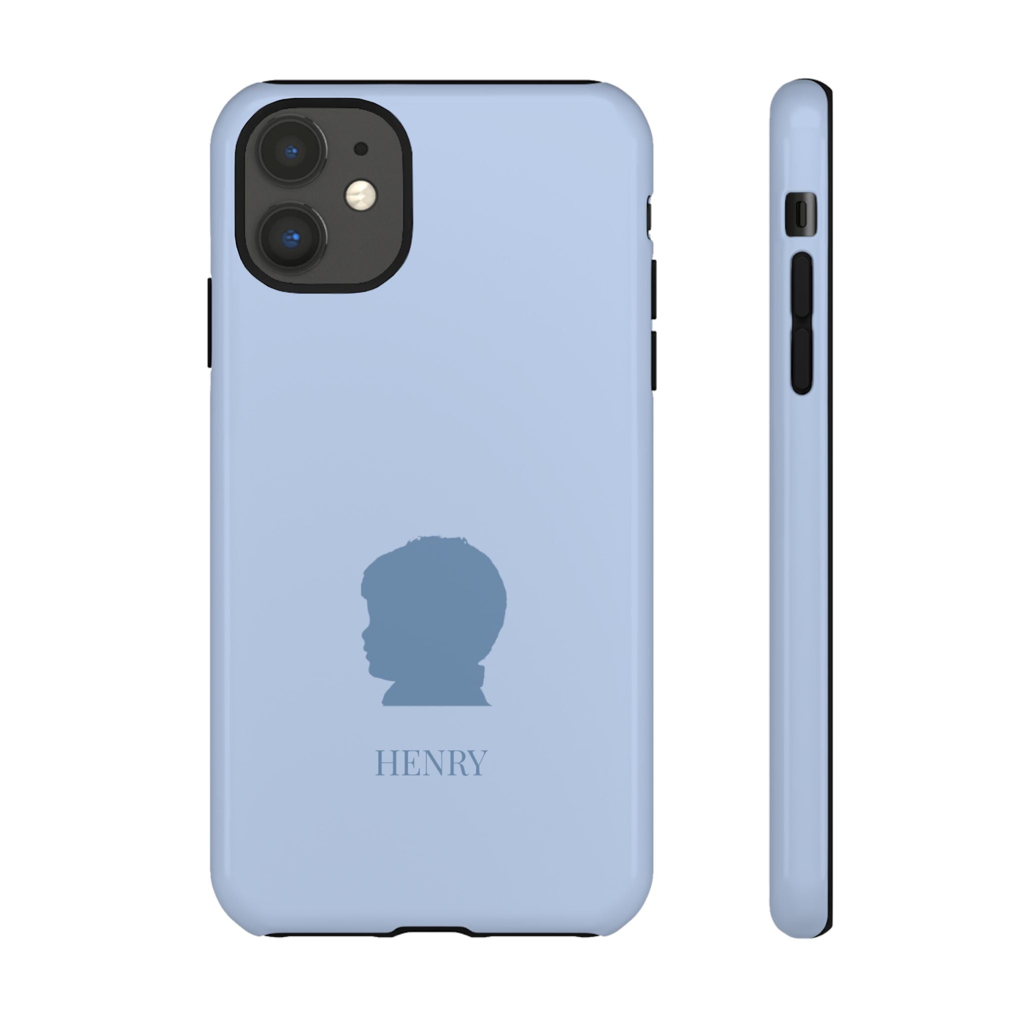 SILHOUETTE BLUE – Personalisierte Handyhülle mit Dual-Layer-Schutz