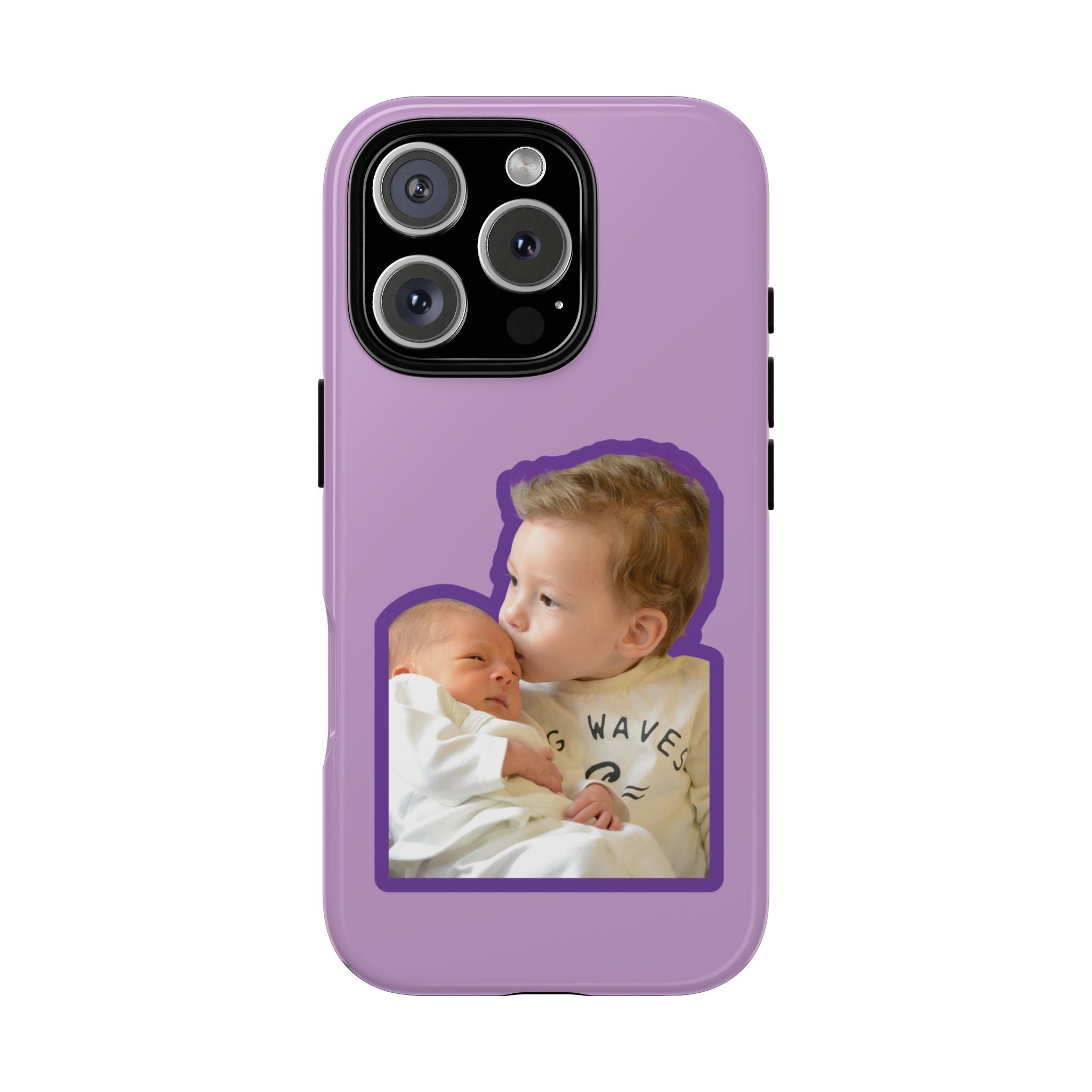 PURPLE CARTOON – Personalisierte Foto Handyhülle mit Dual-Layer-Schutz