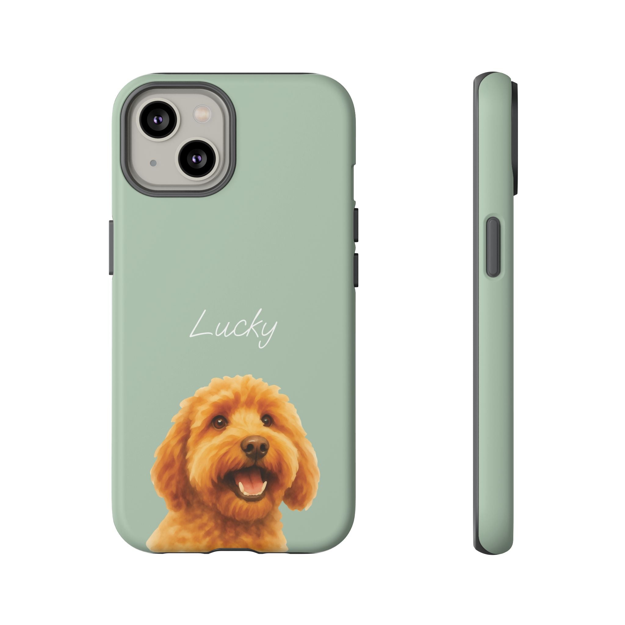 PET AQUARELL SALBEI – Personalisierte Handyhülle mit Dual-Layer-Schutz