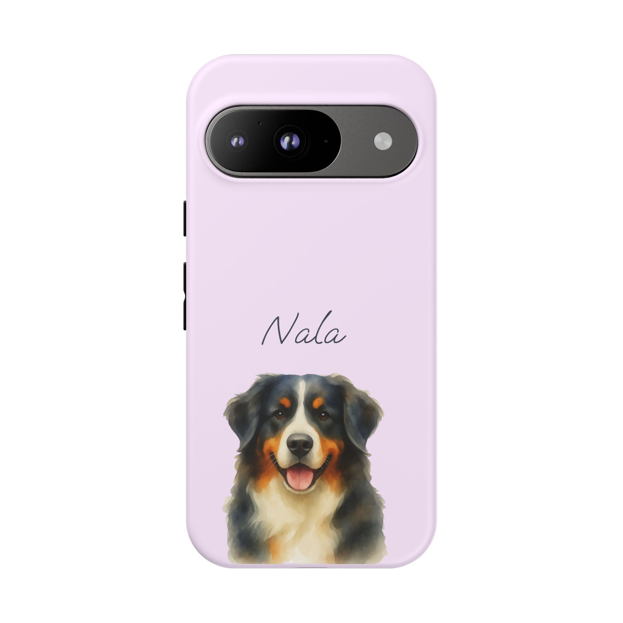 Pet Aquarell Lavendel – Personalisierte Handyhülle mit Dual-Layer-Schutz