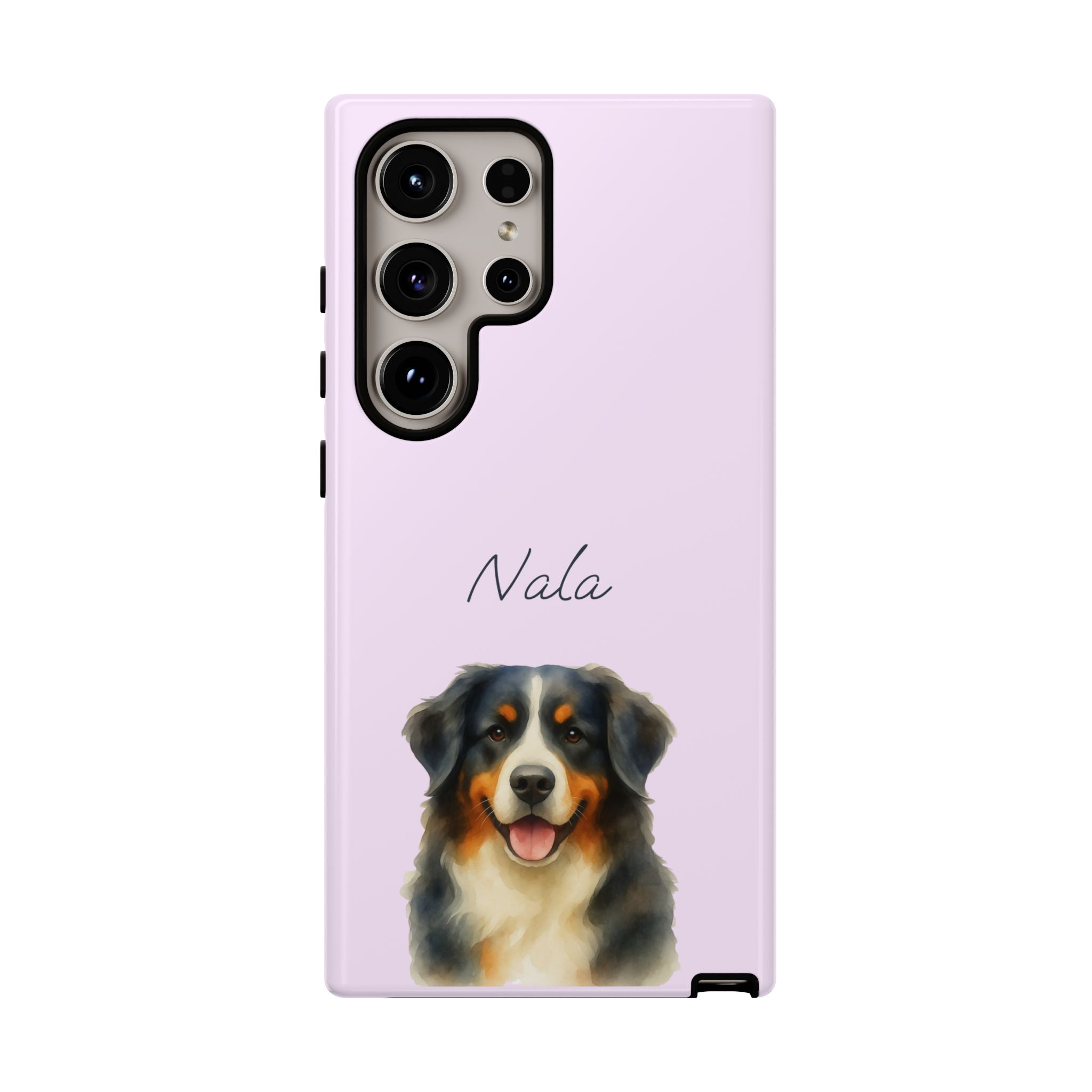 Pet Aquarell Lavendel – Personalisierte Handyhülle mit Dual-Layer-Schutz