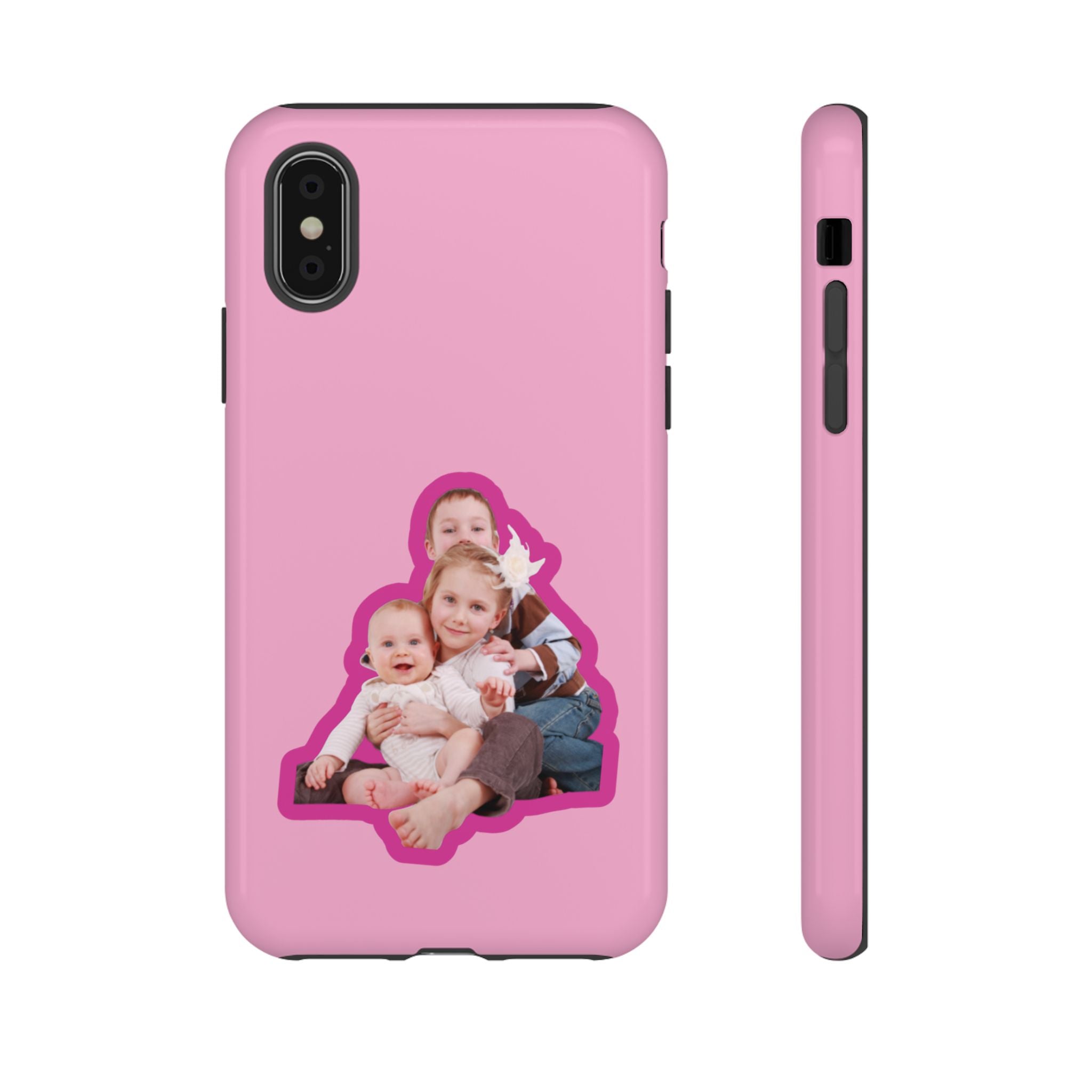 PINK CARTOON – Personalisierte Foto Handyhülle mit Dual-Layer-Schutz