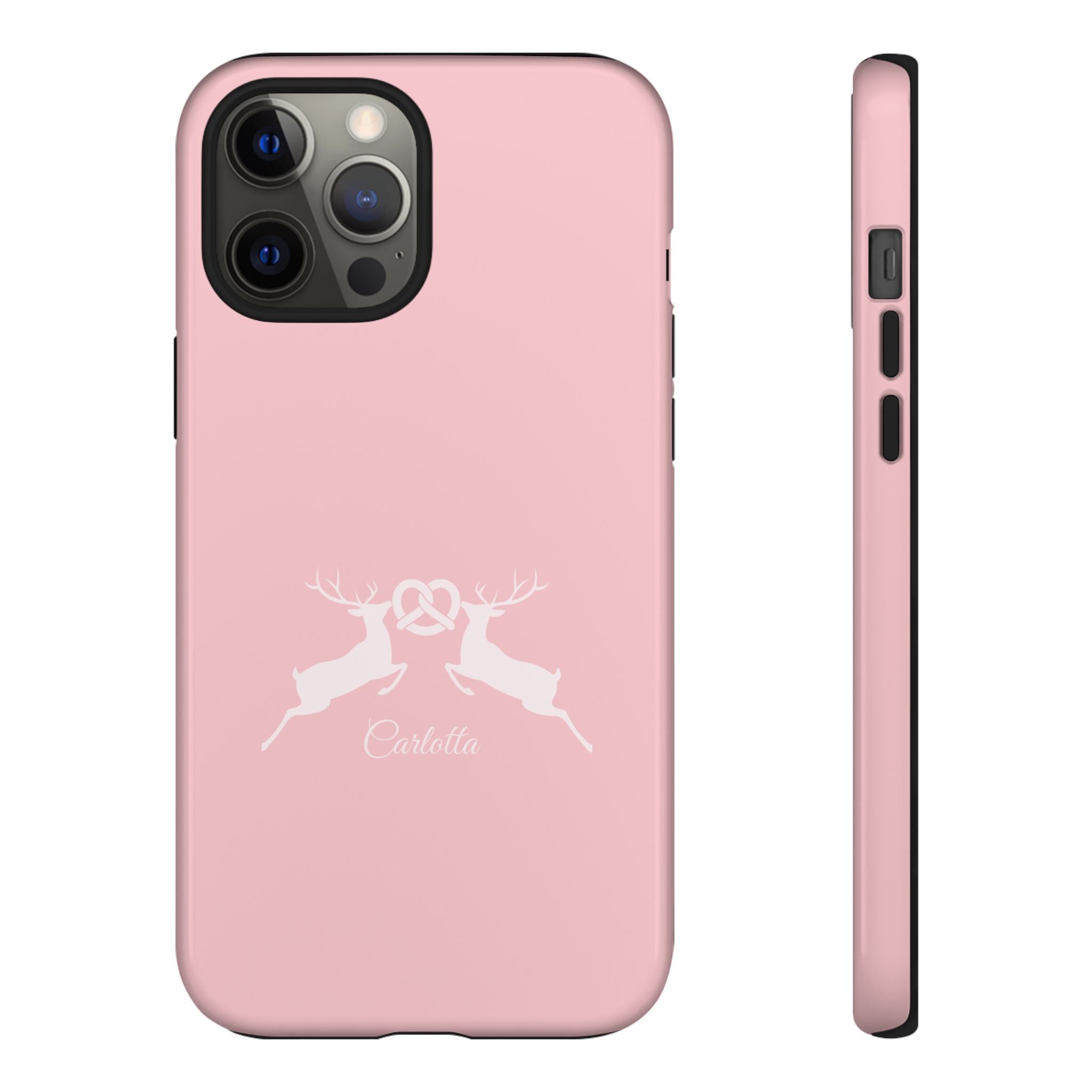 HIRSCH ROSE – Personalisierte Handyhülle mit Dual-Layer-Schutz