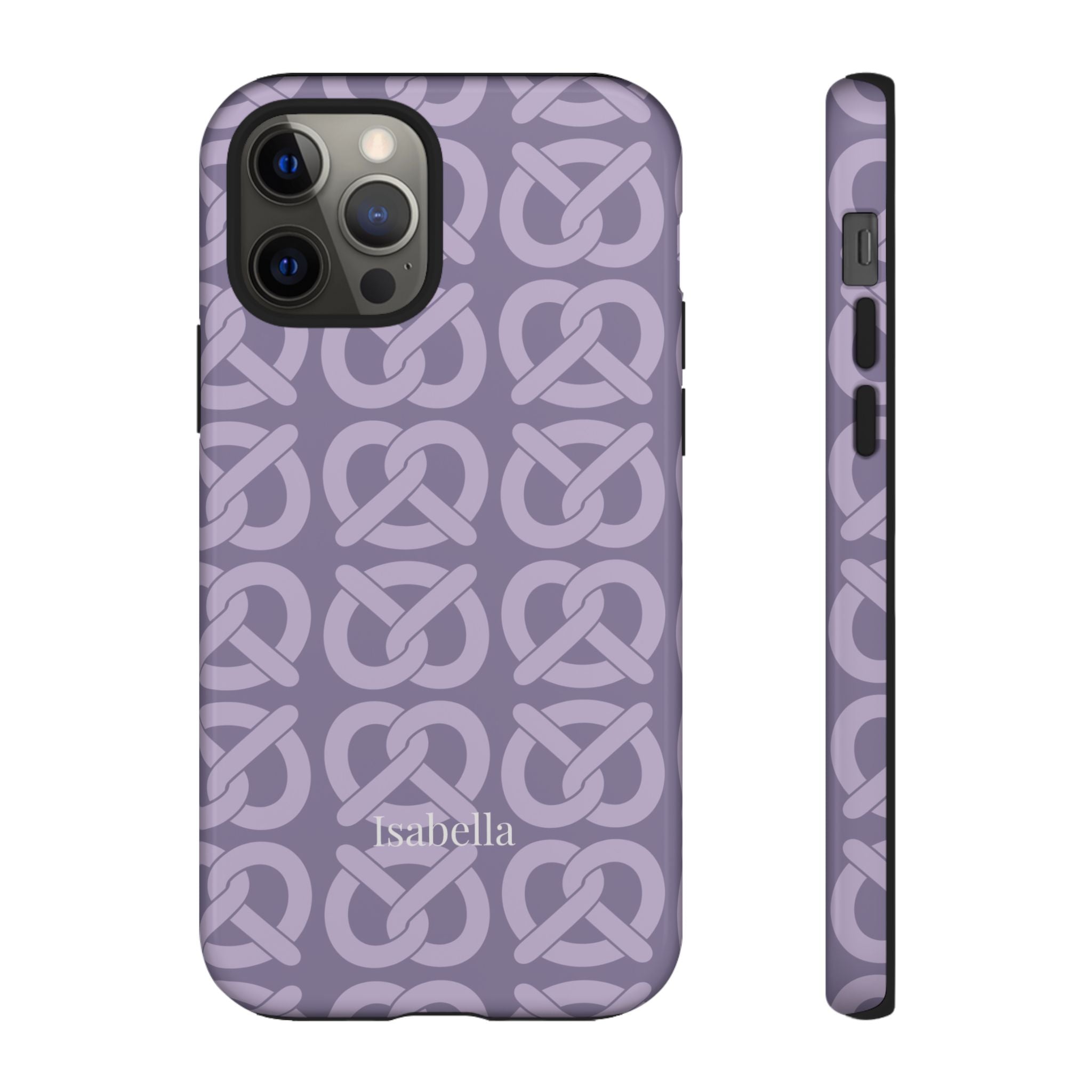 BREZN MONOGRAMM LAVENDEL – Personalisierte Handyhülle mit Dual-Layer-Schutz