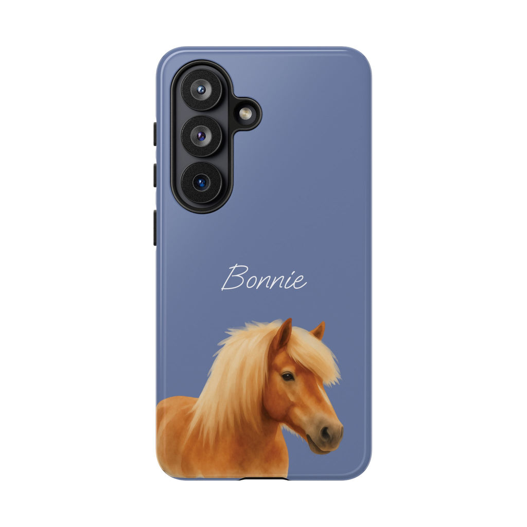 PET AQUARELL DUSTY BLUE – Personalisierte Handyhülle mit Dual-Layer-Schutz
