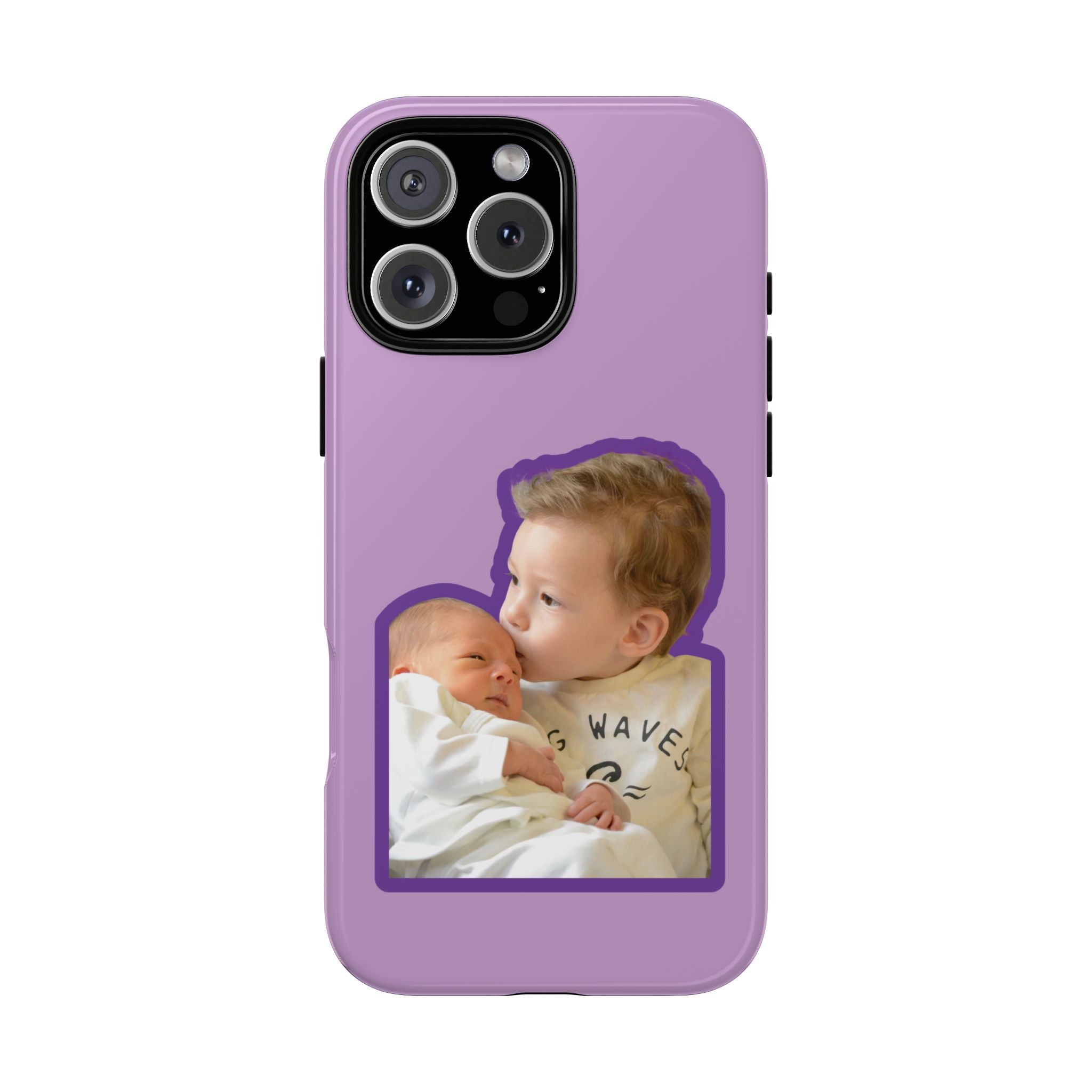PURPLE CARTOON – Personalisierte Foto Handyhülle mit Dual-Layer-Schutz