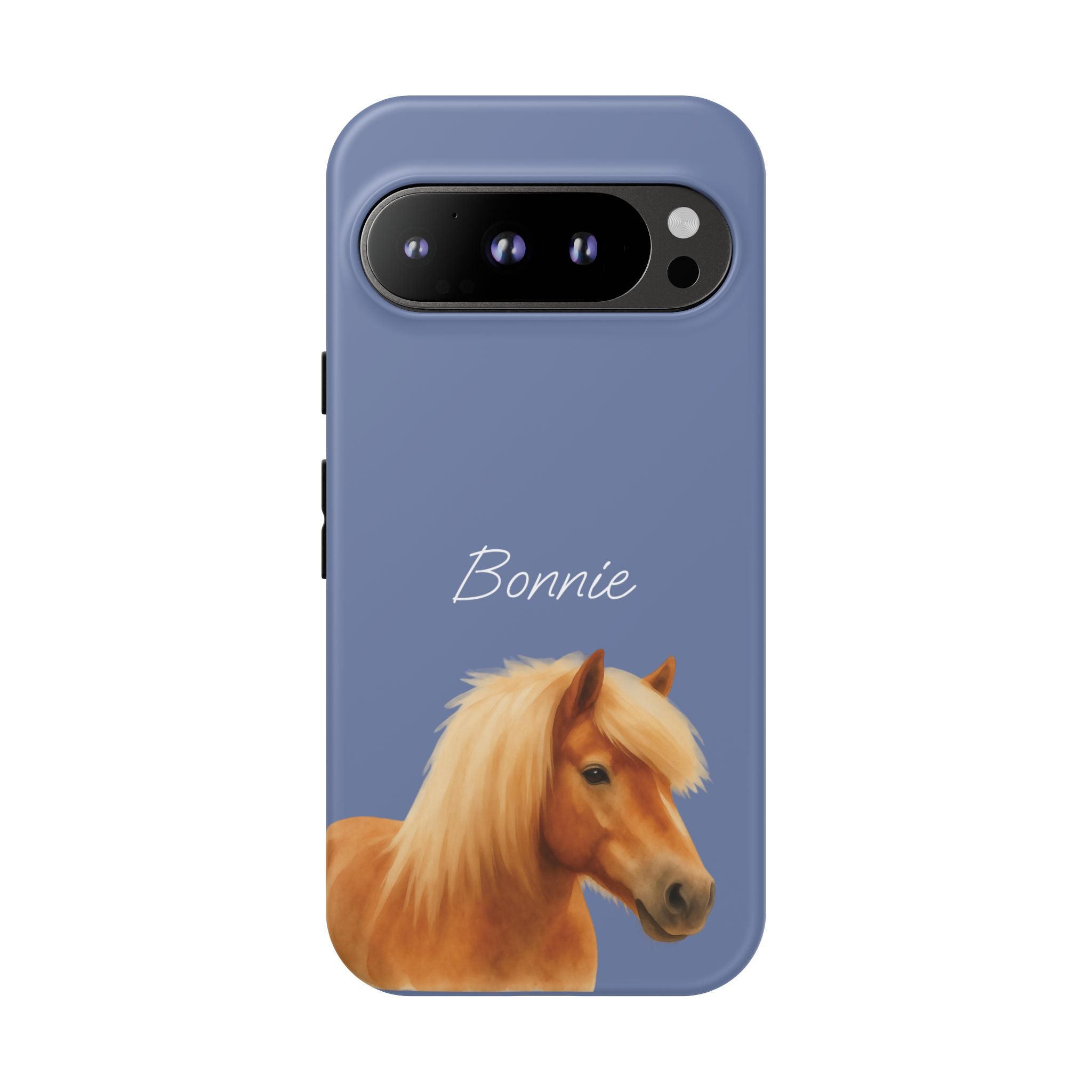 PET AQUARELL DUSTY BLUE – Personalisierte Handyhülle mit Dual-Layer-Schutz