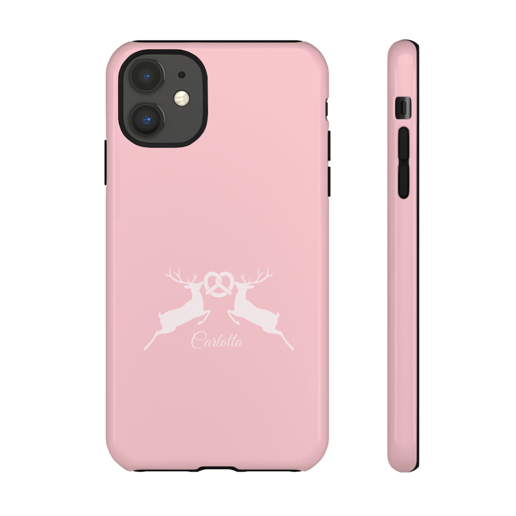 HIRSCH ROSE – Personalisierte Handyhülle mit Dual-Layer-Schutz
