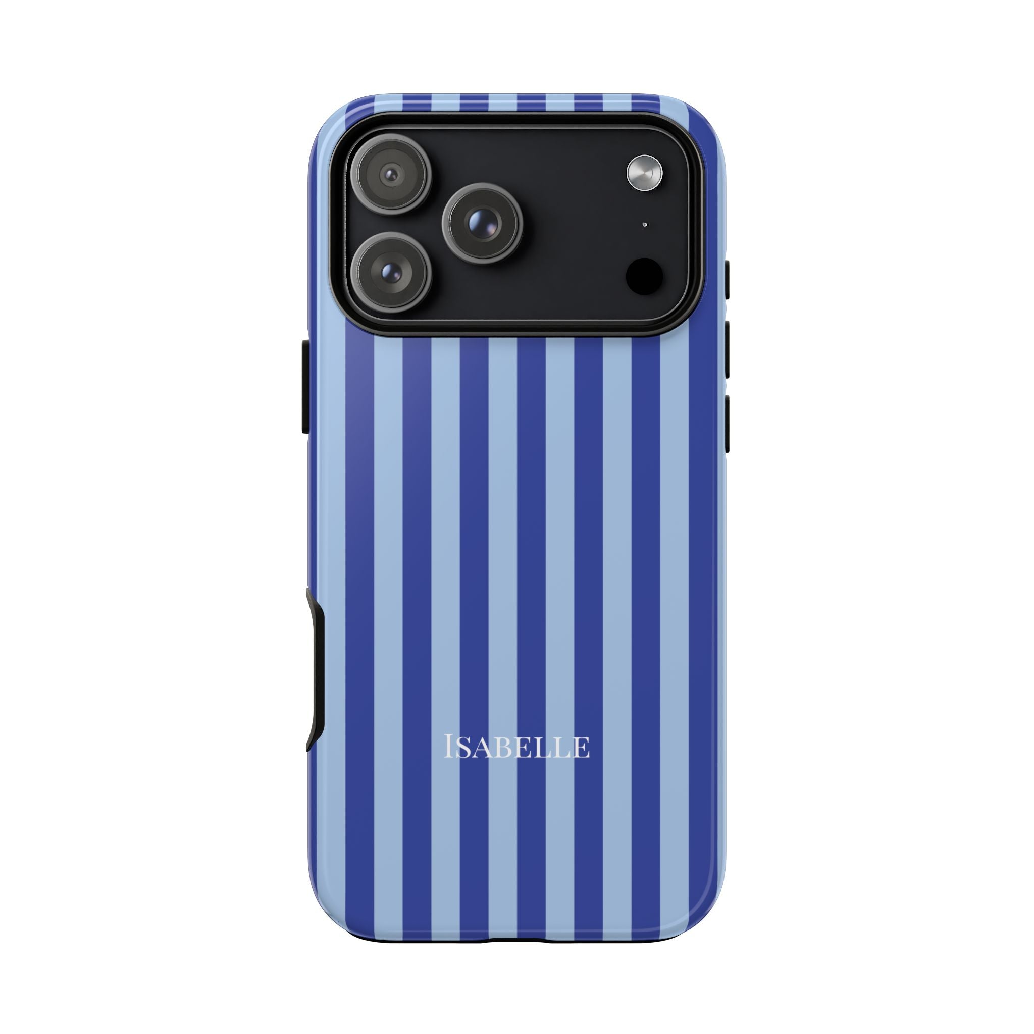 OCEAN BLUE STRIPES – Personalisierte Handyhülle mit Dual-Layer-Schutz
