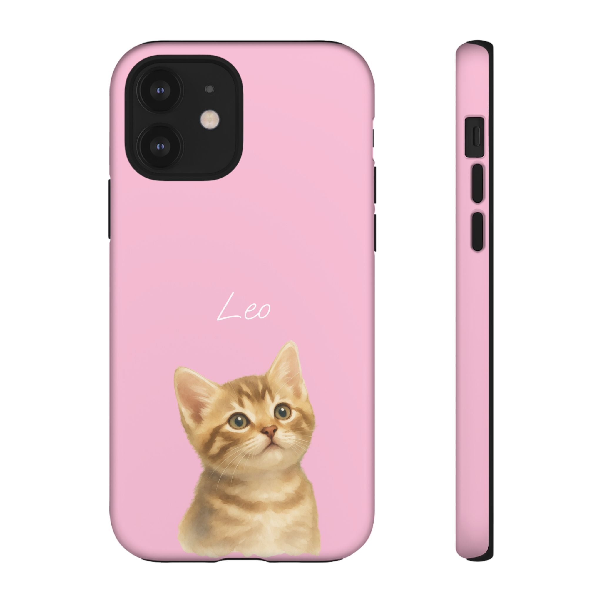PET AQUARELL PINK – Personalisierte Handyhülle mit Dual-Layer-Schutz