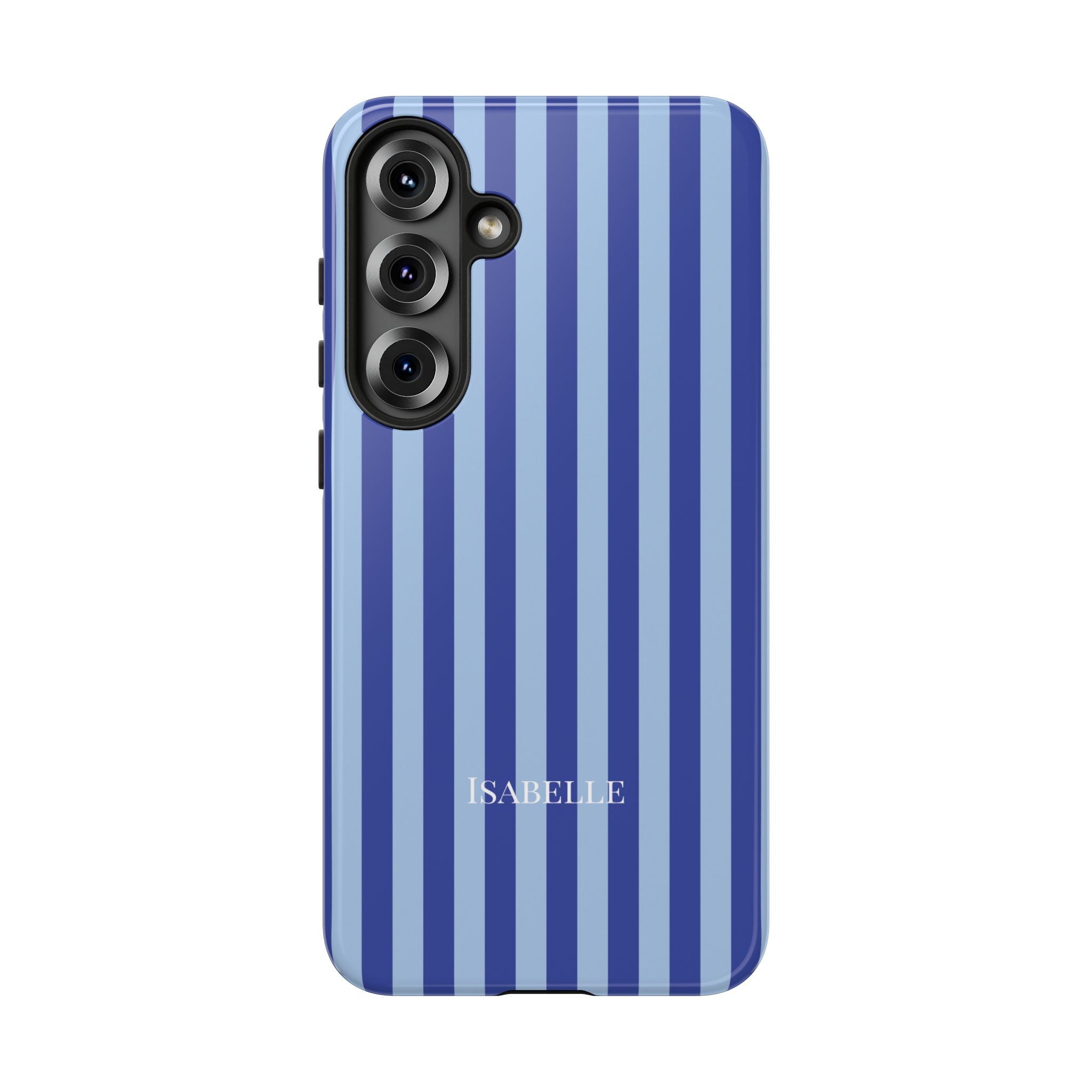 OCEAN BLUE STRIPES – Personalisierte Handyhülle mit Dual-Layer-Schutz