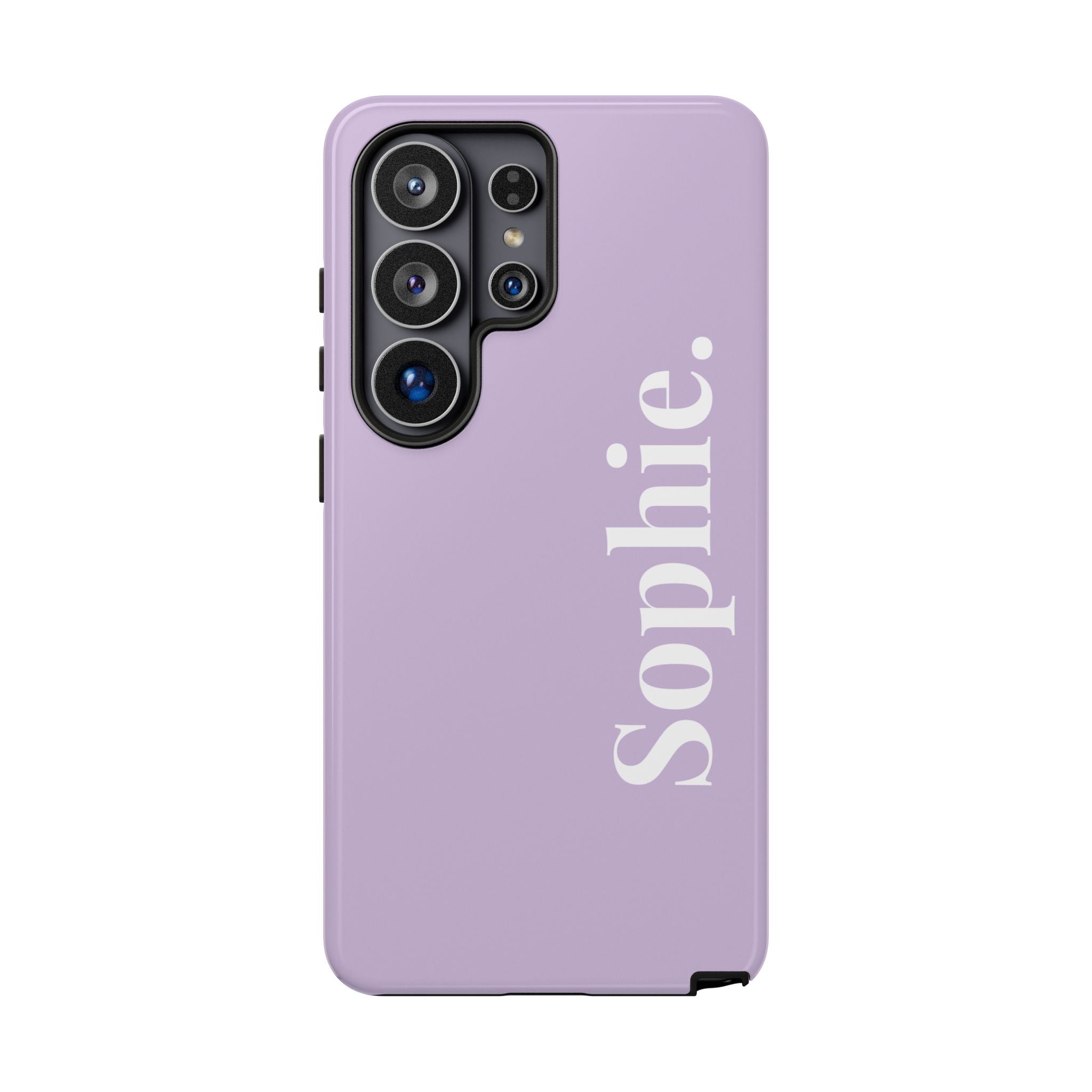 LAVENDEL BOLD NAME – Personalisierte Handyhülle mit Dual-Layer-Schutz