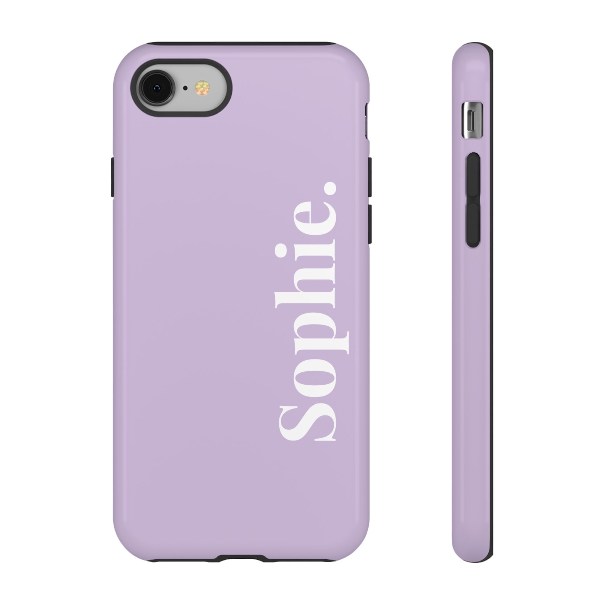 LAVENDEL BOLD NAME – Personalisierte Handyhülle mit Dual-Layer-Schutz