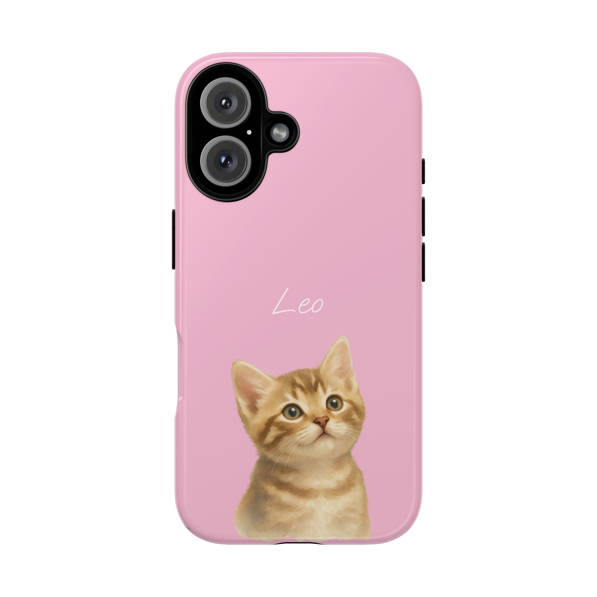 PET AQUARELL PINK – Personalisierte Handyhülle mit Dual-Layer-Schutz