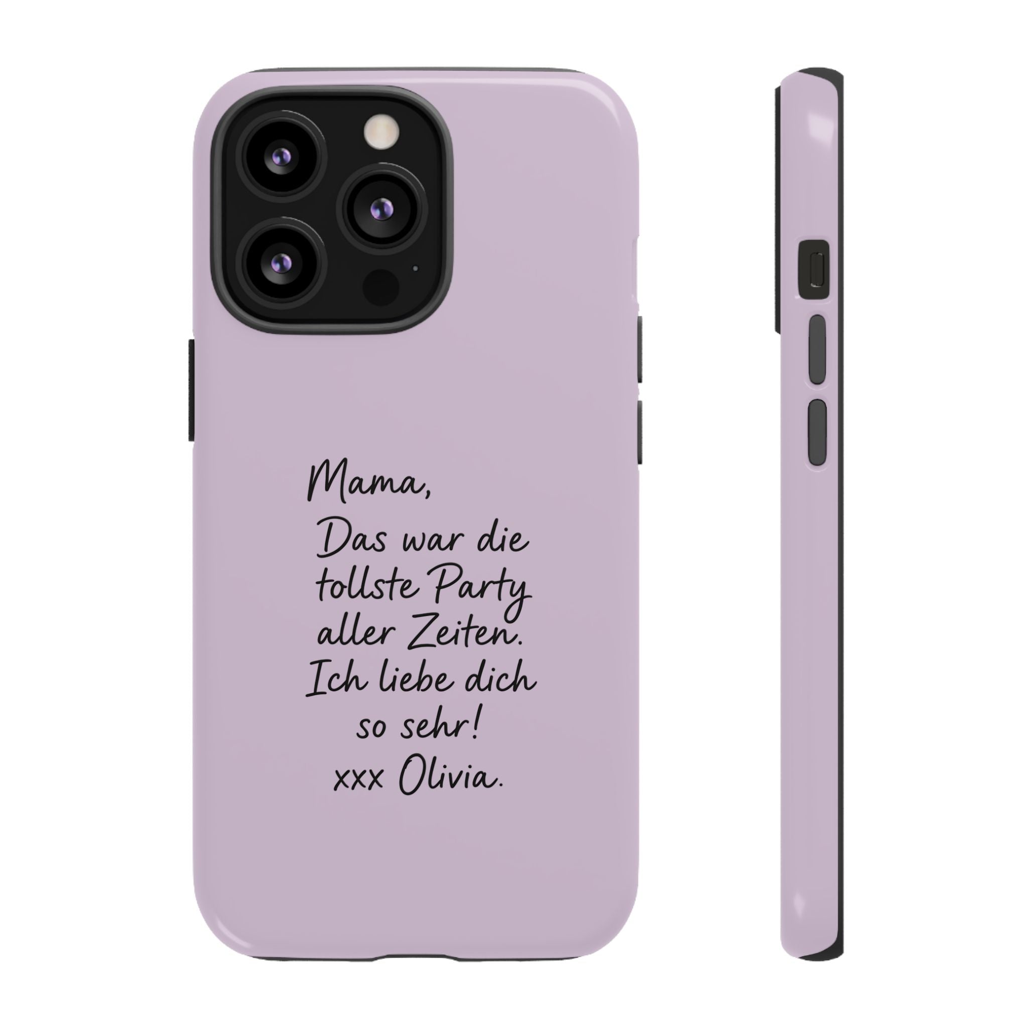LAVENDER HANDWRITTEN NOTE – Personalisierte Handyhülle mit Dual-Layer-Schutz