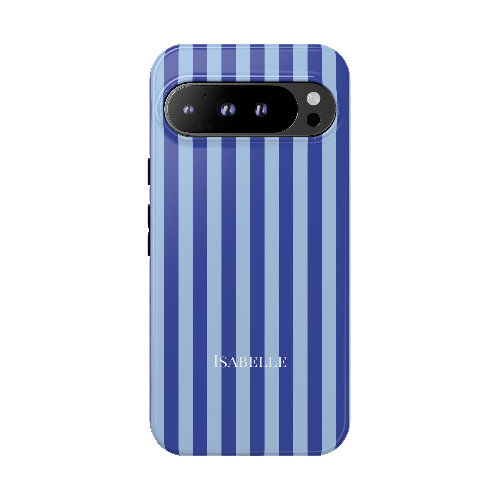 OCEAN BLUE STRIPES – Personalisierte Handyhülle mit Dual-Layer-Schutz