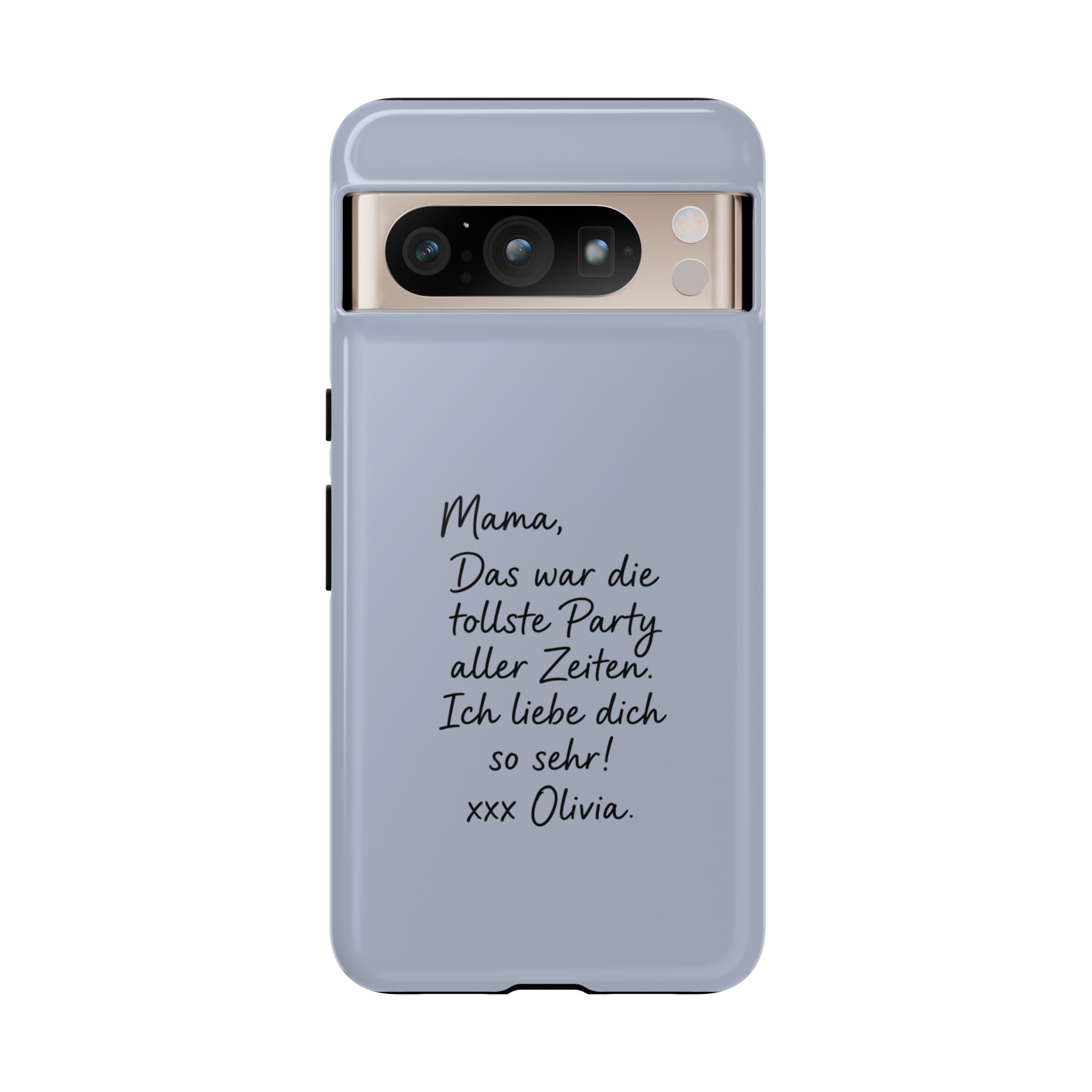 DUSTY BLUE HANDWRITTEN NOTE – Personalisierte Handyhülle mit Dual-Layer-Schutz