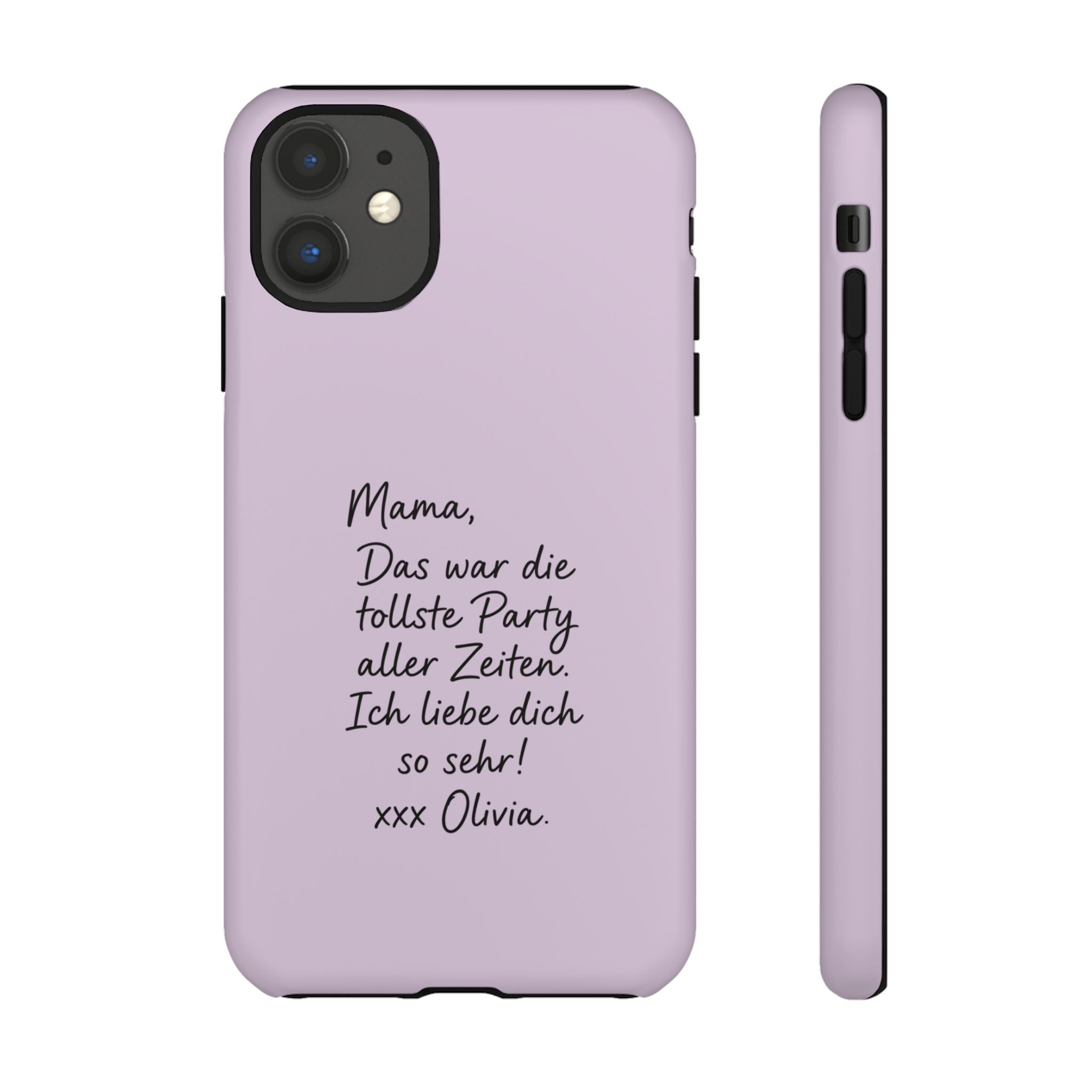 LAVENDER HANDWRITTEN NOTE – Personalisierte Handyhülle mit Dual-Layer-Schutz