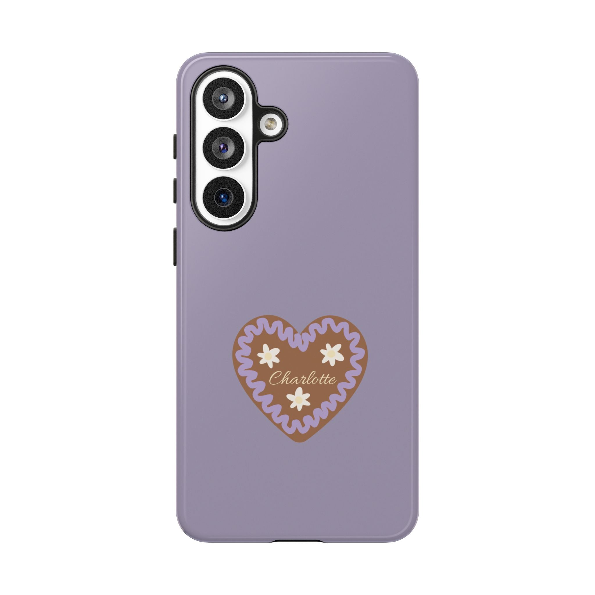 WIESNHERZ LAVENDEL – Personalisierte Handyhülle mit Dual-Layer-Schutz