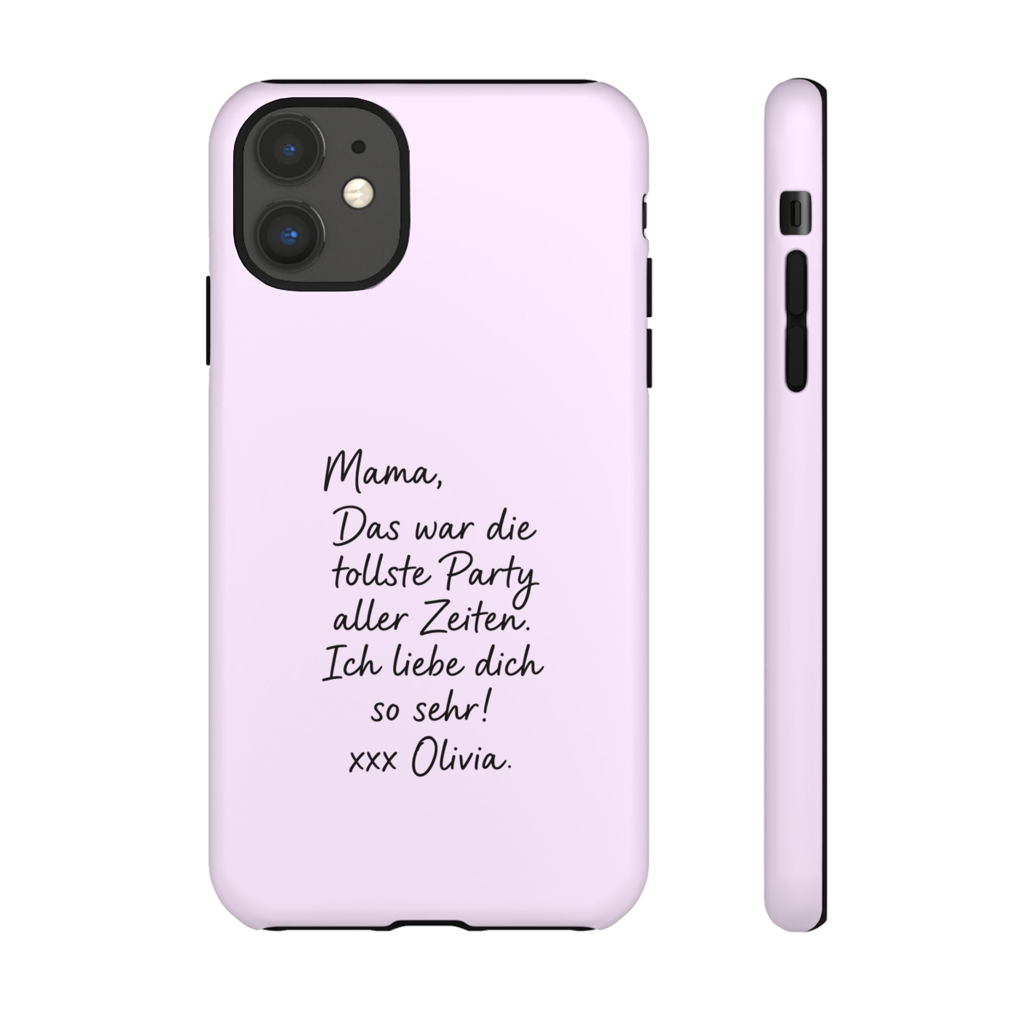 LAVENDEL mit handgeschriebener Notiz – Personalisierte Handyhülle mit Dual-Layer-Schutz