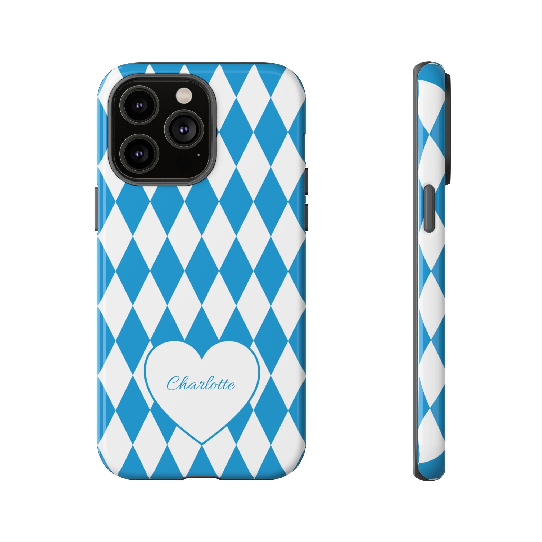 BAYERN BLAU WEISS – Personalisierte Handyhülle mit Dual-Layer-Schutz