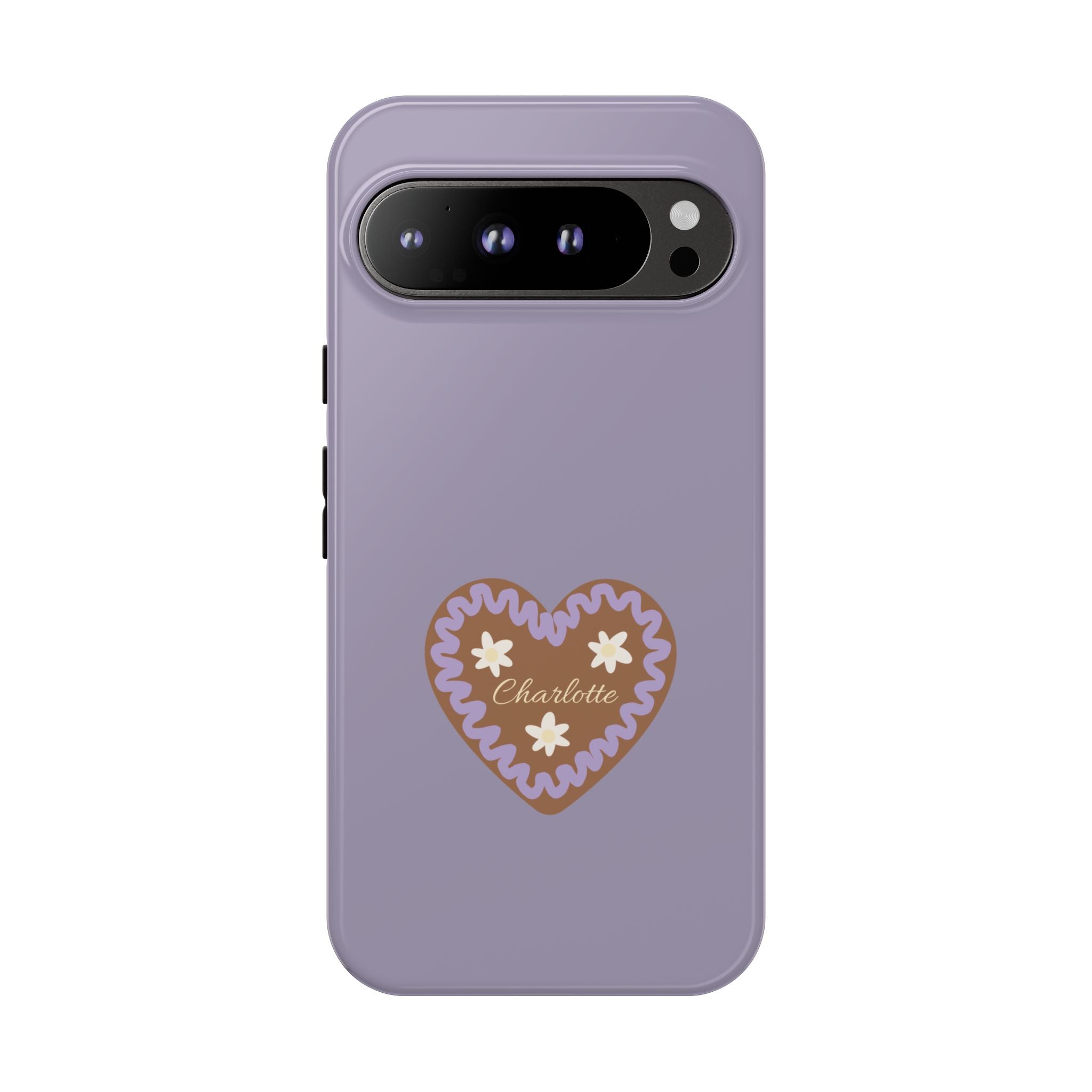 WIESNHERZ LAVENDEL – Personalisierte Handyhülle mit Dual-Layer-Schutz