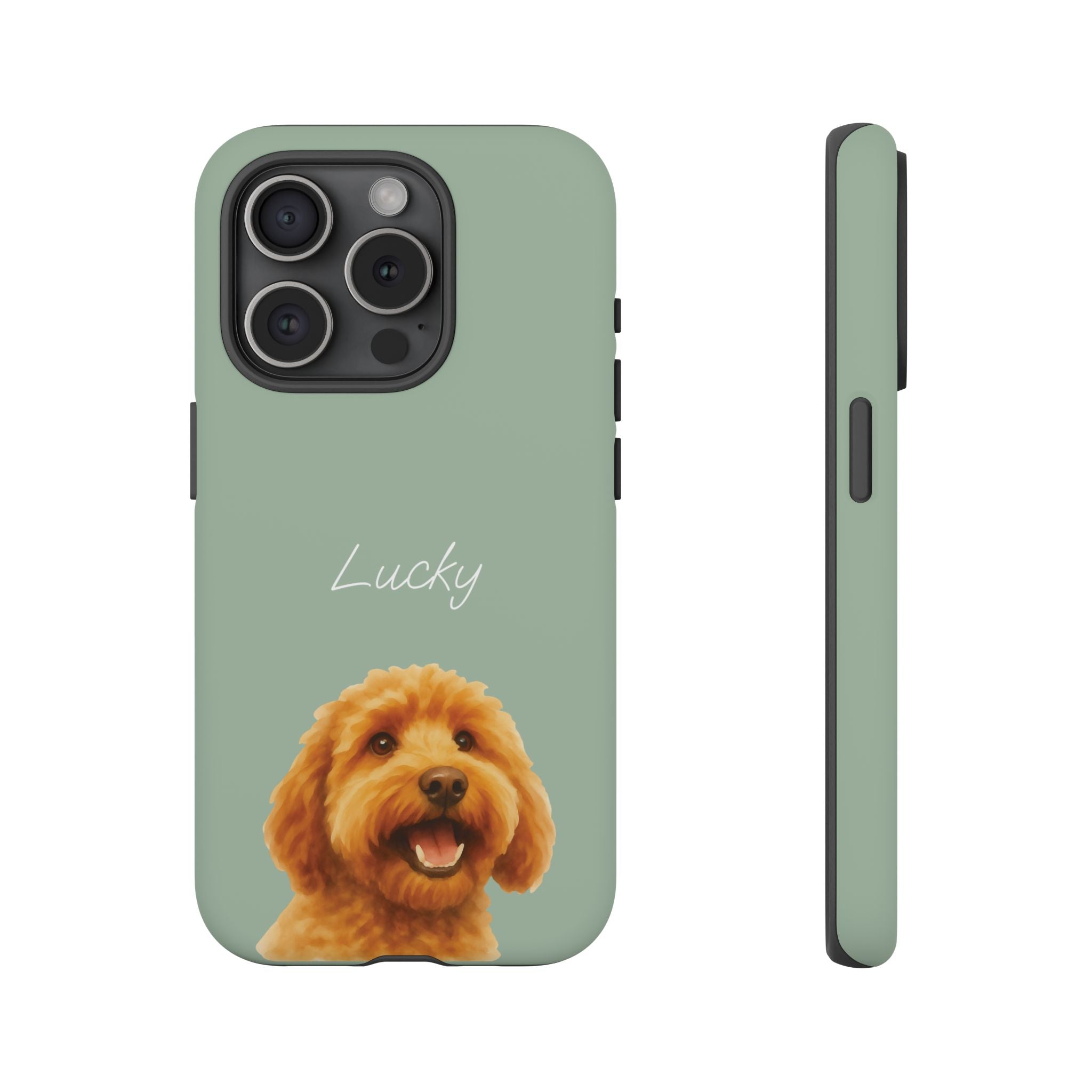 PET AQUARELL SALBEI – Personalisierte Handyhülle mit Dual-Layer-Schutz