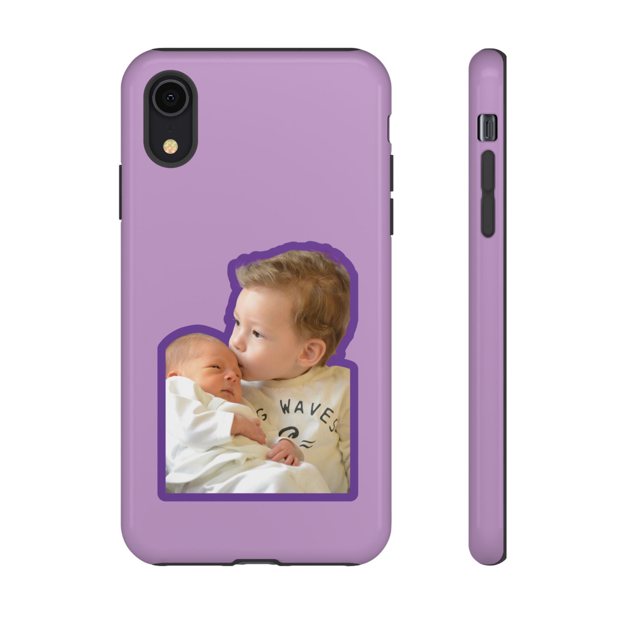 PURPLE CARTOON – Personalisierte Foto Handyhülle mit Dual-Layer-Schutz