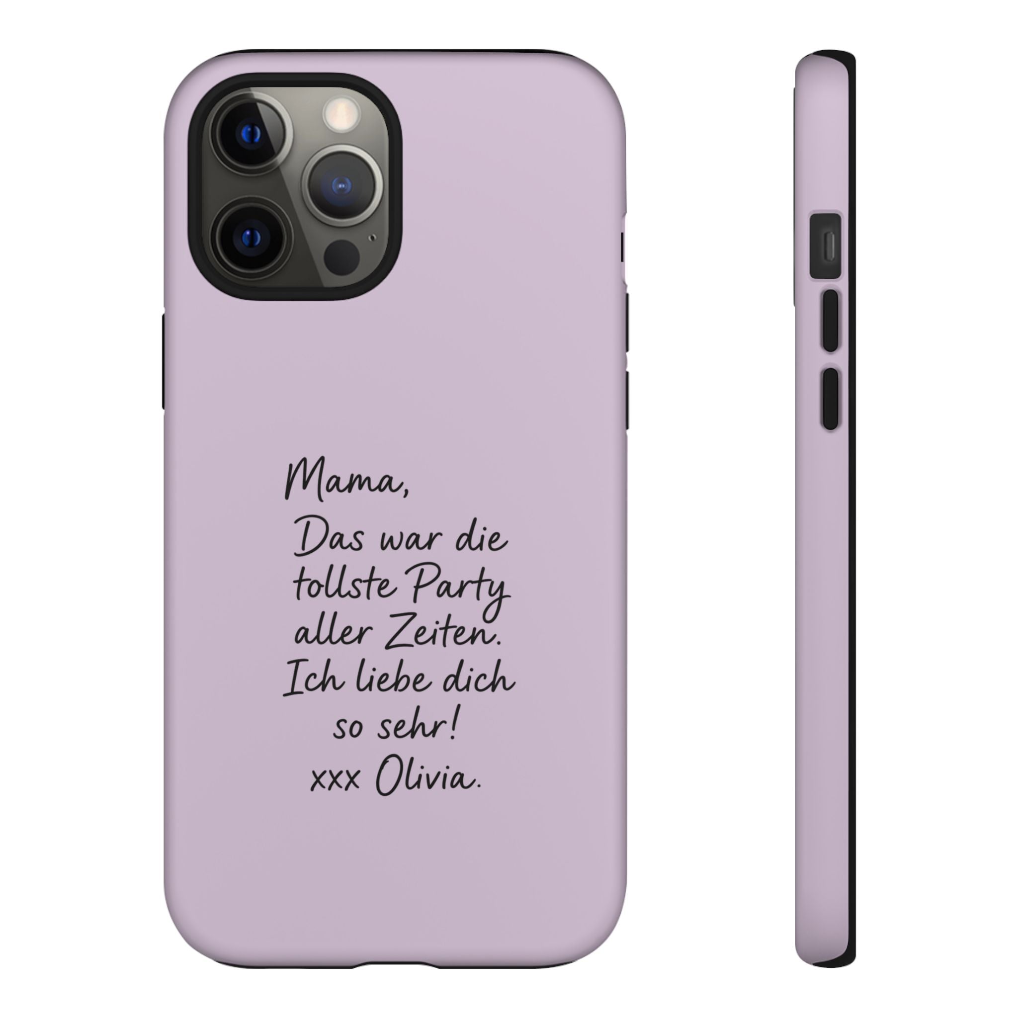 LAVENDER HANDWRITTEN NOTE – Personalisierte Handyhülle mit Dual-Layer-Schutz
