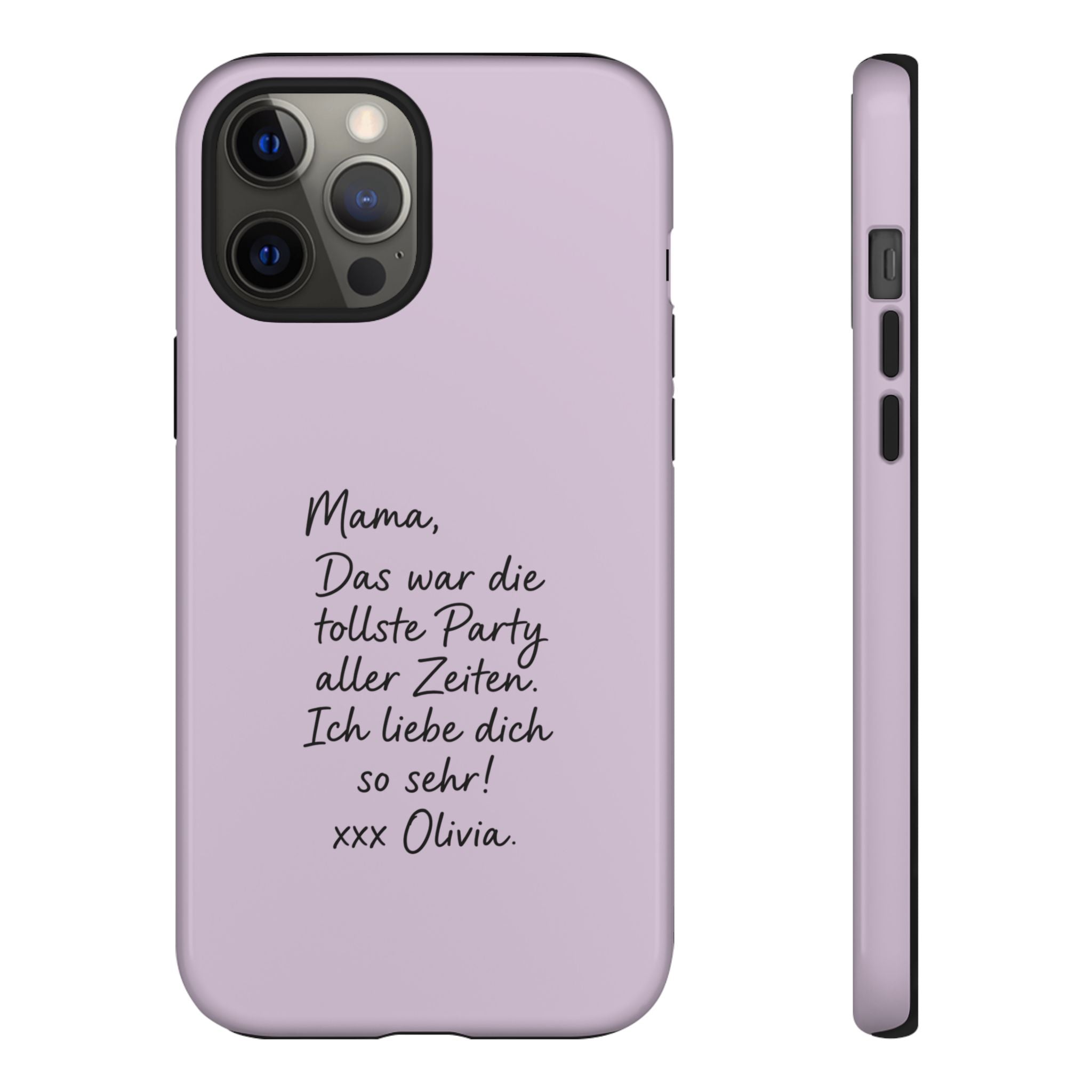 LAVENDER HANDWRITTEN NOTE – Personalisierte Handyhülle mit Dual-Layer-Schutz