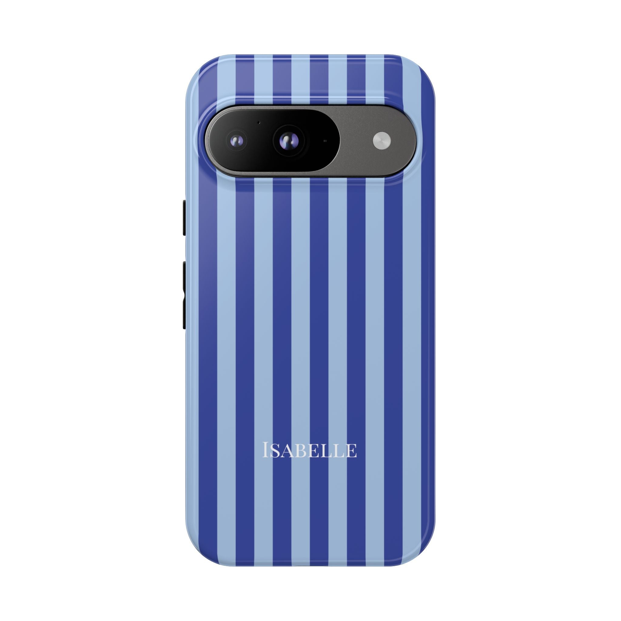 OCEAN BLUE STRIPES – Personalisierte Handyhülle mit Dual-Layer-Schutz
