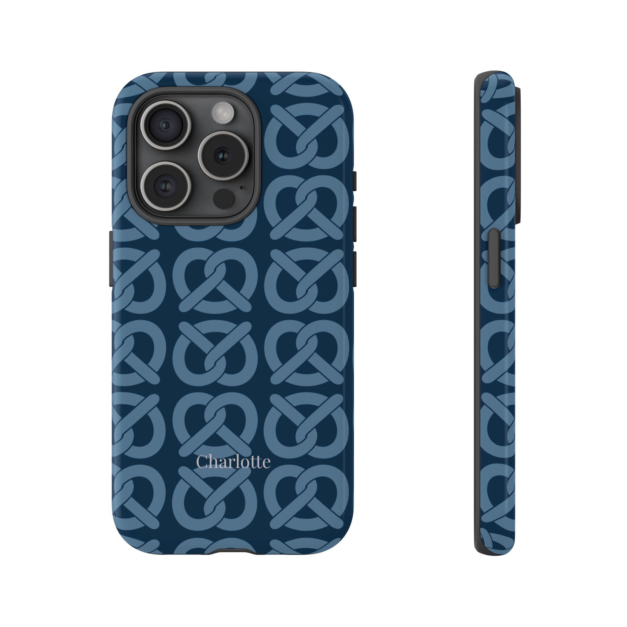 BREZN MONOGRAMM NACHTBLAU – Personalisierte Handyhülle mit Dual-Layer-Schutz