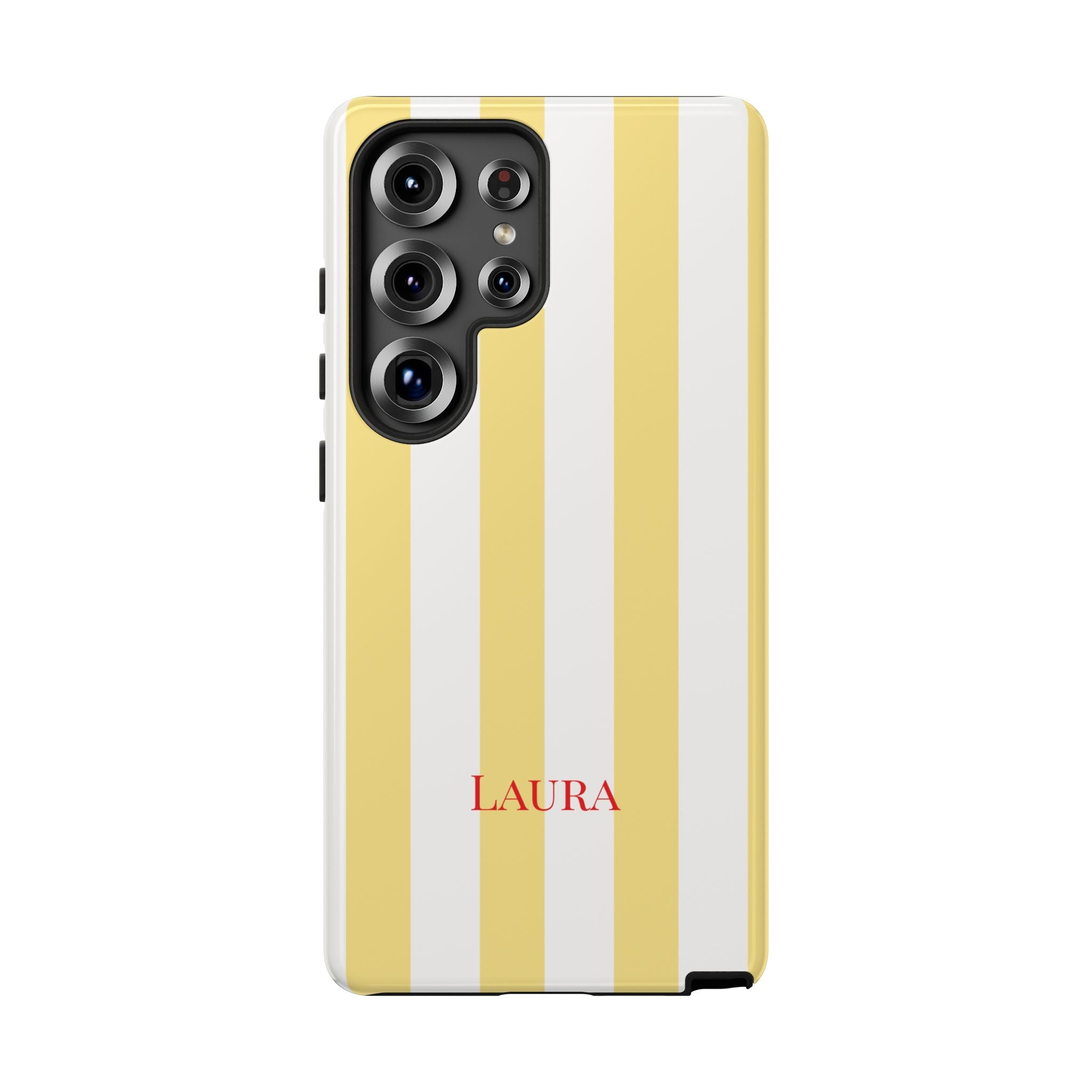 YELLOW STRIPES – Personalisierte Handyhülle mit Dual-Layer-Schutz
