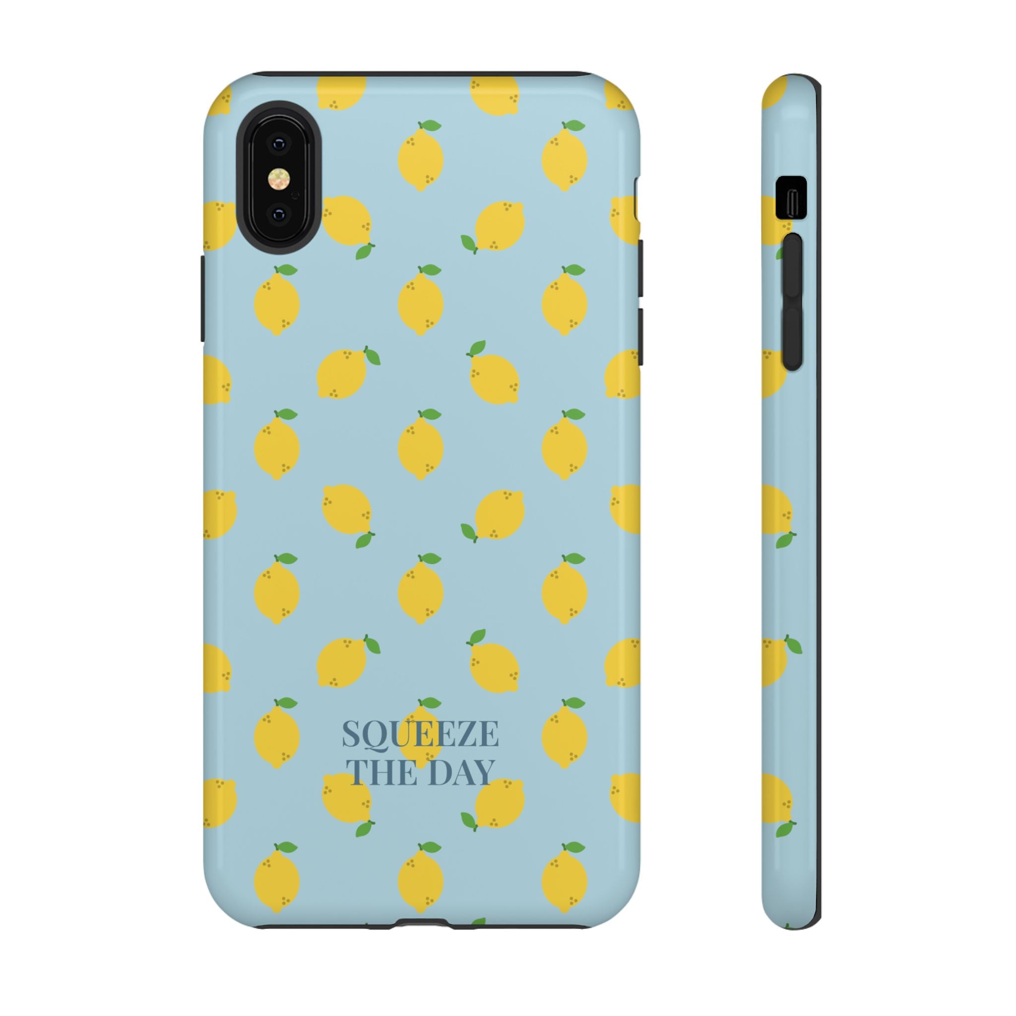 LEMONS BLUE SKY – Personalisierte Handyhülle mit Dual-Layer-Schutz