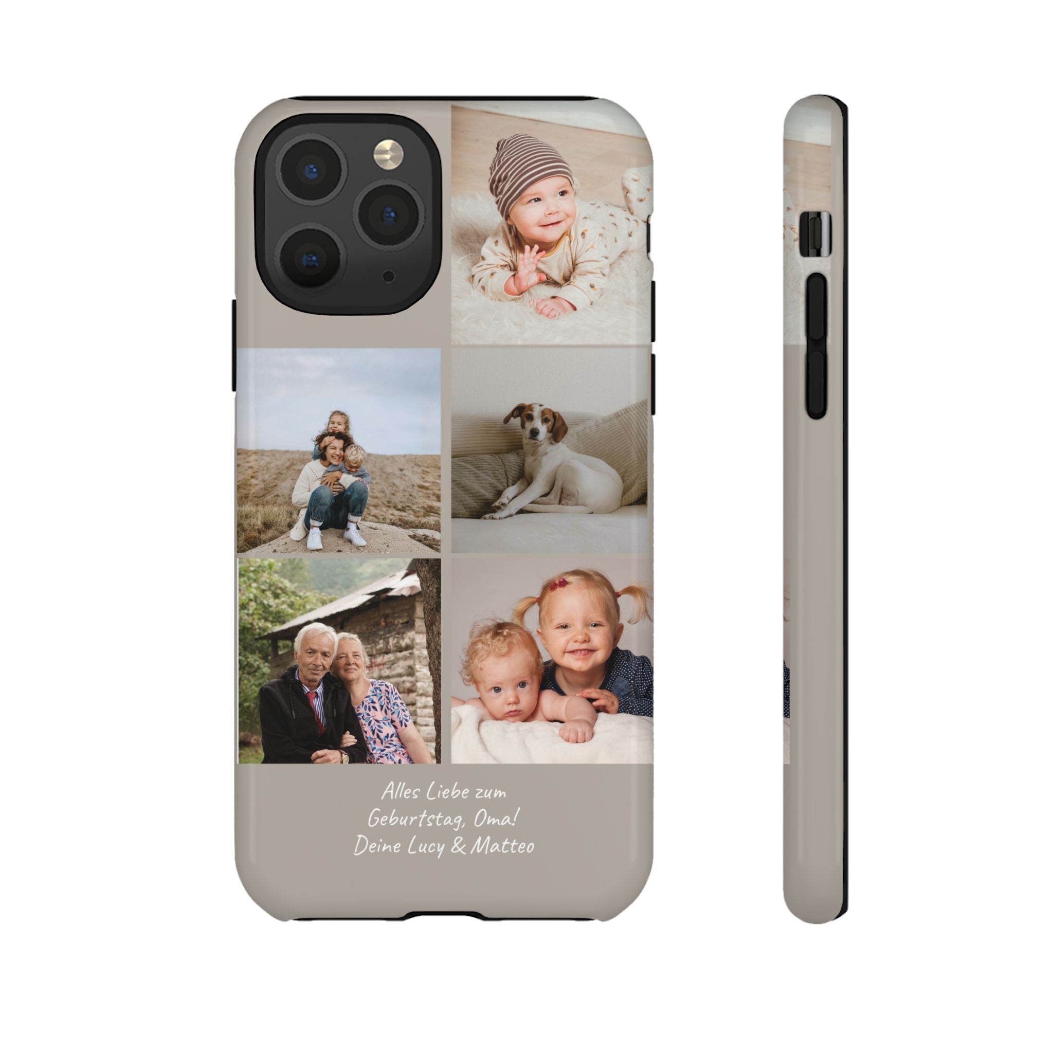 BEIGE COLLAGE – Personalisierte Foto Handyhülle mit Dual-Layer-Schutz