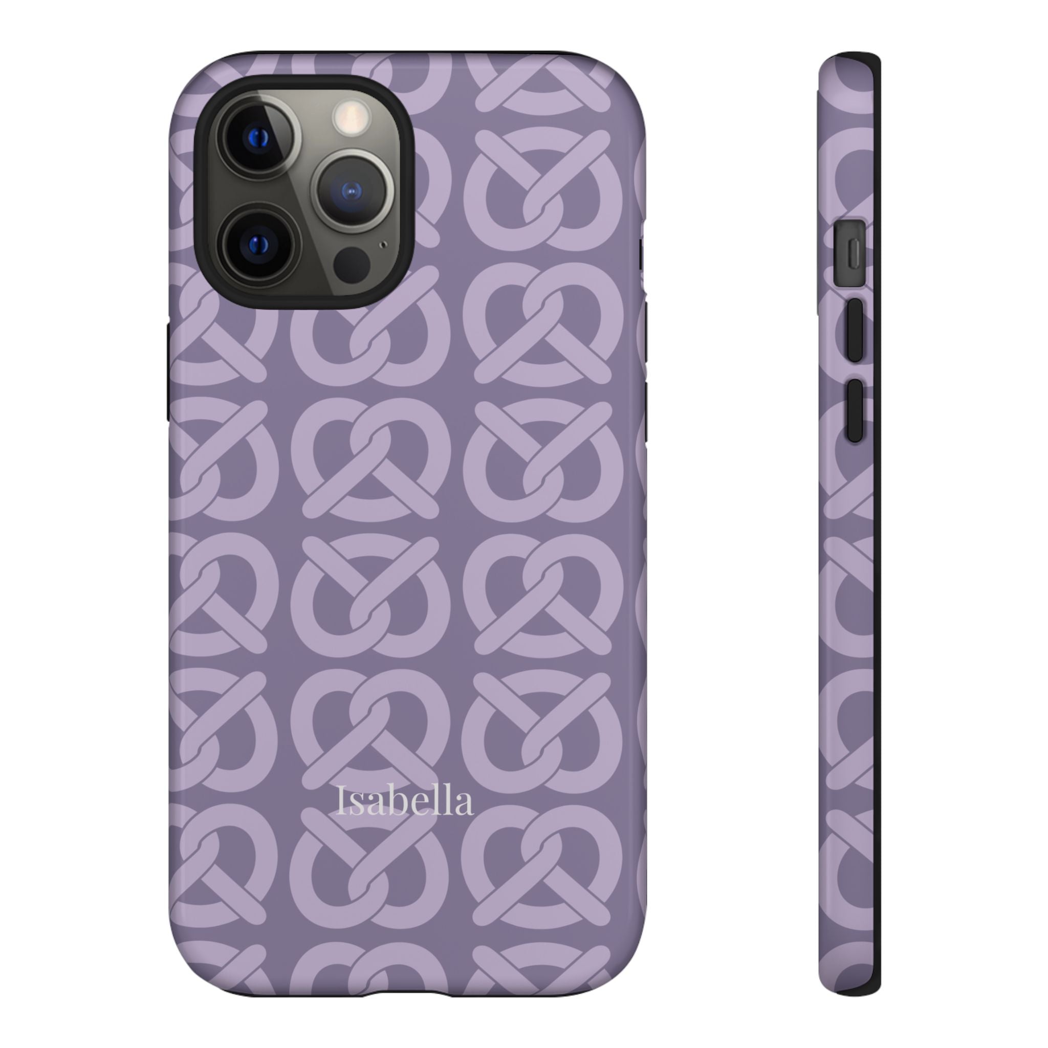 BREZN MONOGRAMM LAVENDEL – Personalisierte Handyhülle mit Dual-Layer-Schutz