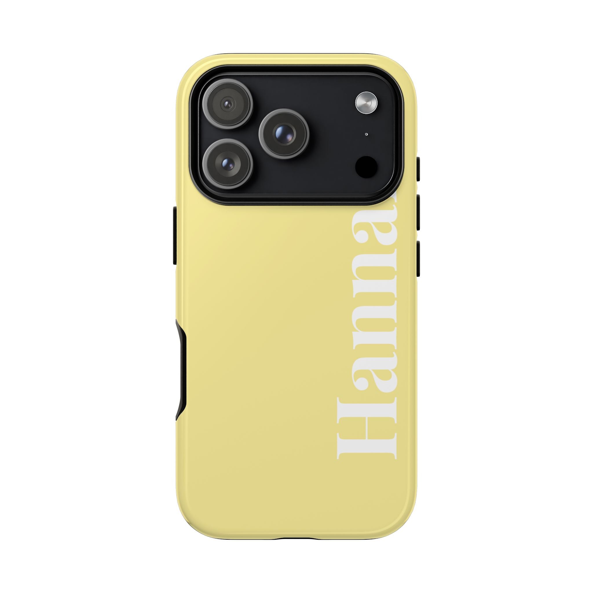 CITRUS YELLOW BOLD NAME – Personalisierte Handyhülle mit Dual-Layer-Schutz